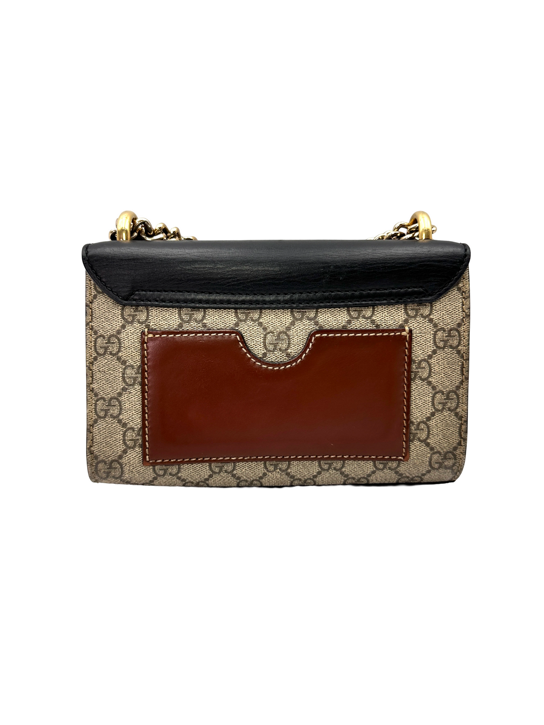 Gucci Padlock GG Canvas & Black Leather Small Size Shoulder Bag GG1372