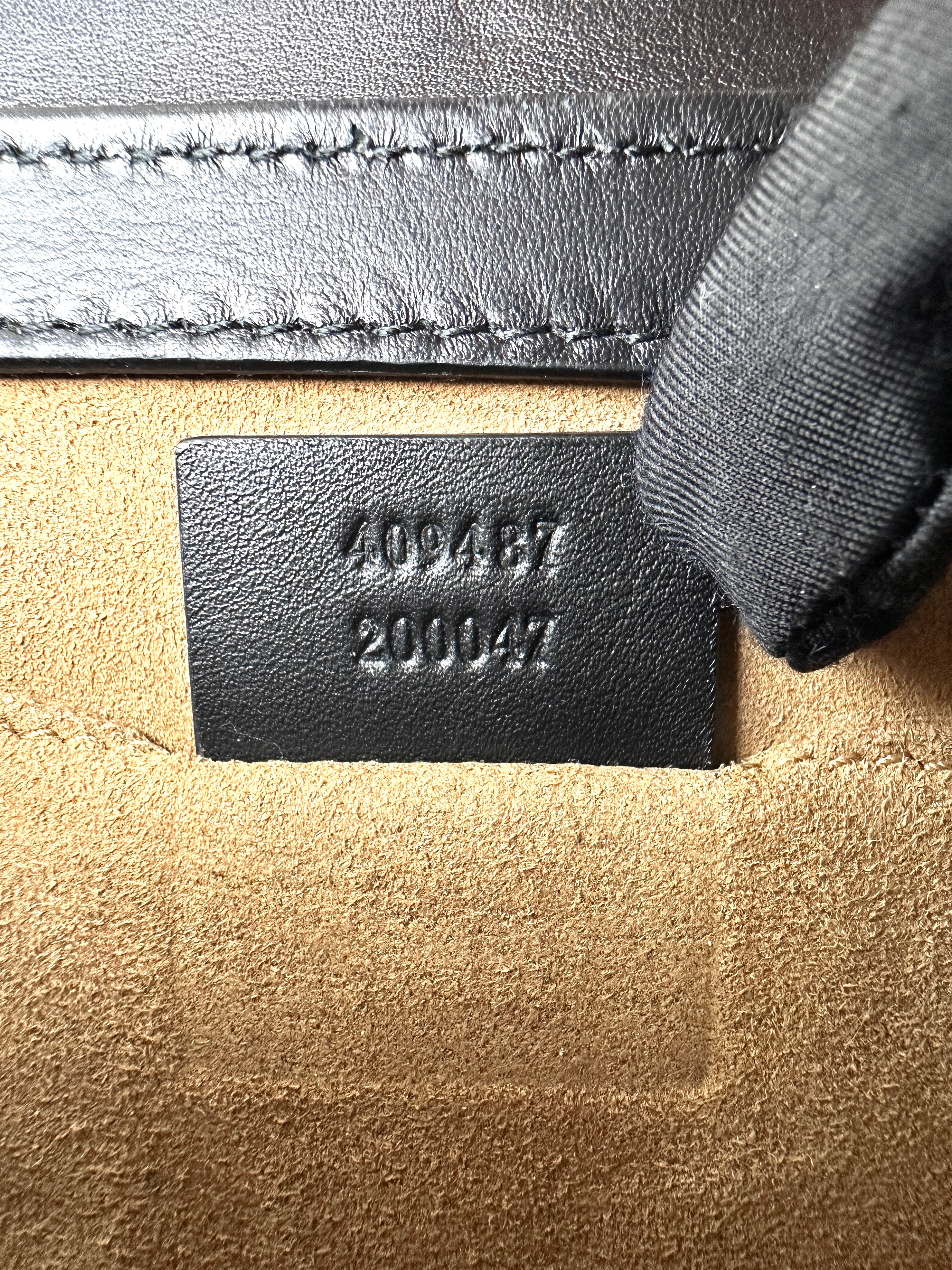 Gucci Padlock GG Canvas & Black Leather Small Size Shoulder Bag GG1372