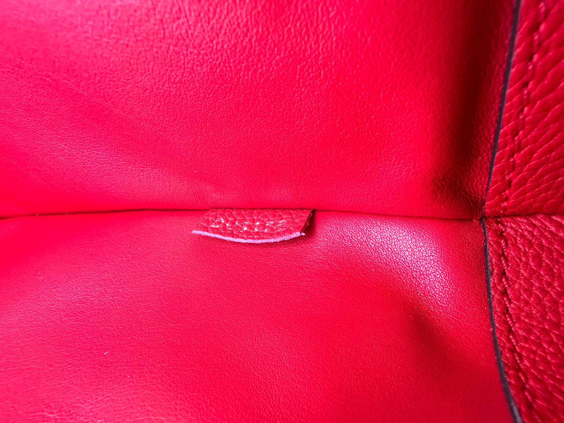 Louis Vuitton City Steamer Red Taurillon Leather Handle Bag LV3187