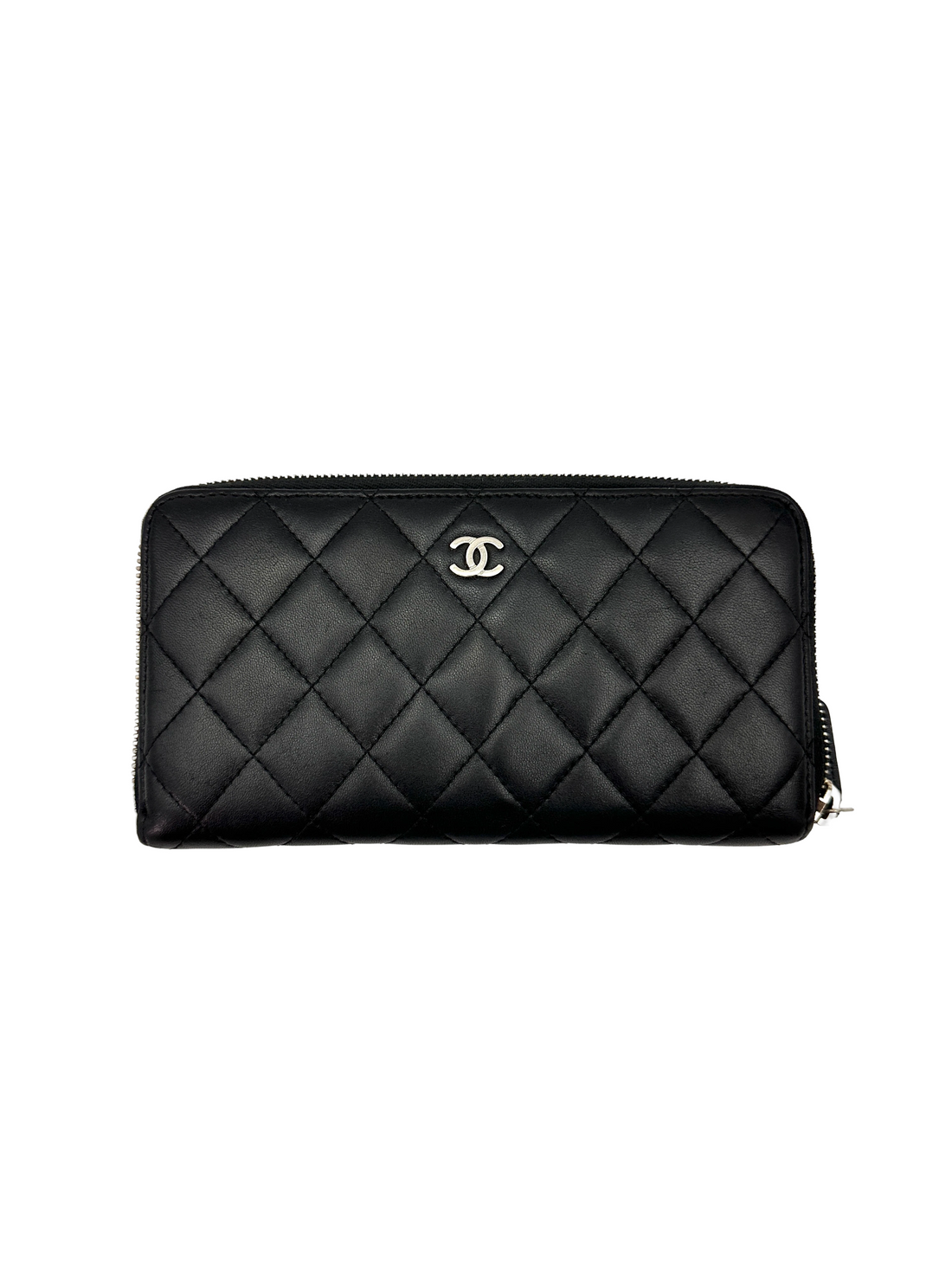 Chanel Black Quilted Leather Long Wallet(22***02) CC2417