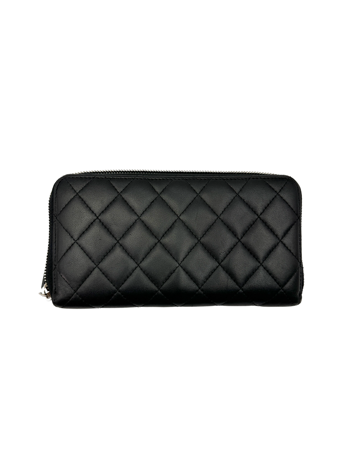 Chanel Black Quilted Leather Long Wallet(22***02) CC2417