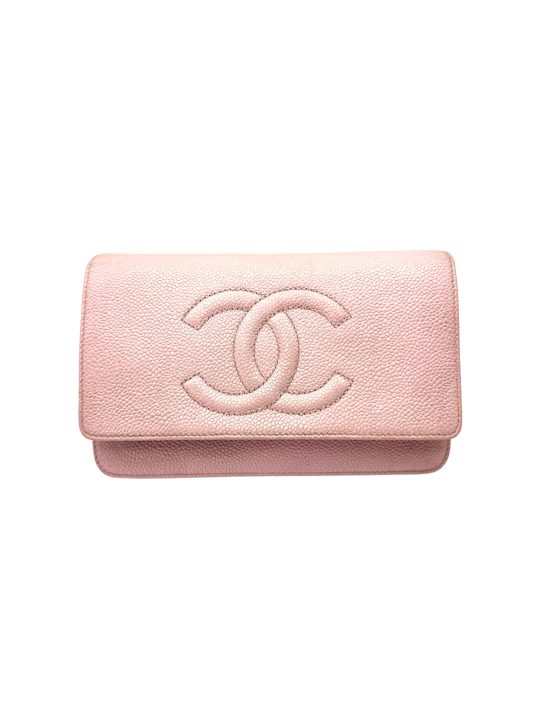 Chanel Timeless CC Pink Caviar Leather Wallet On Chain(15***06) CC2413