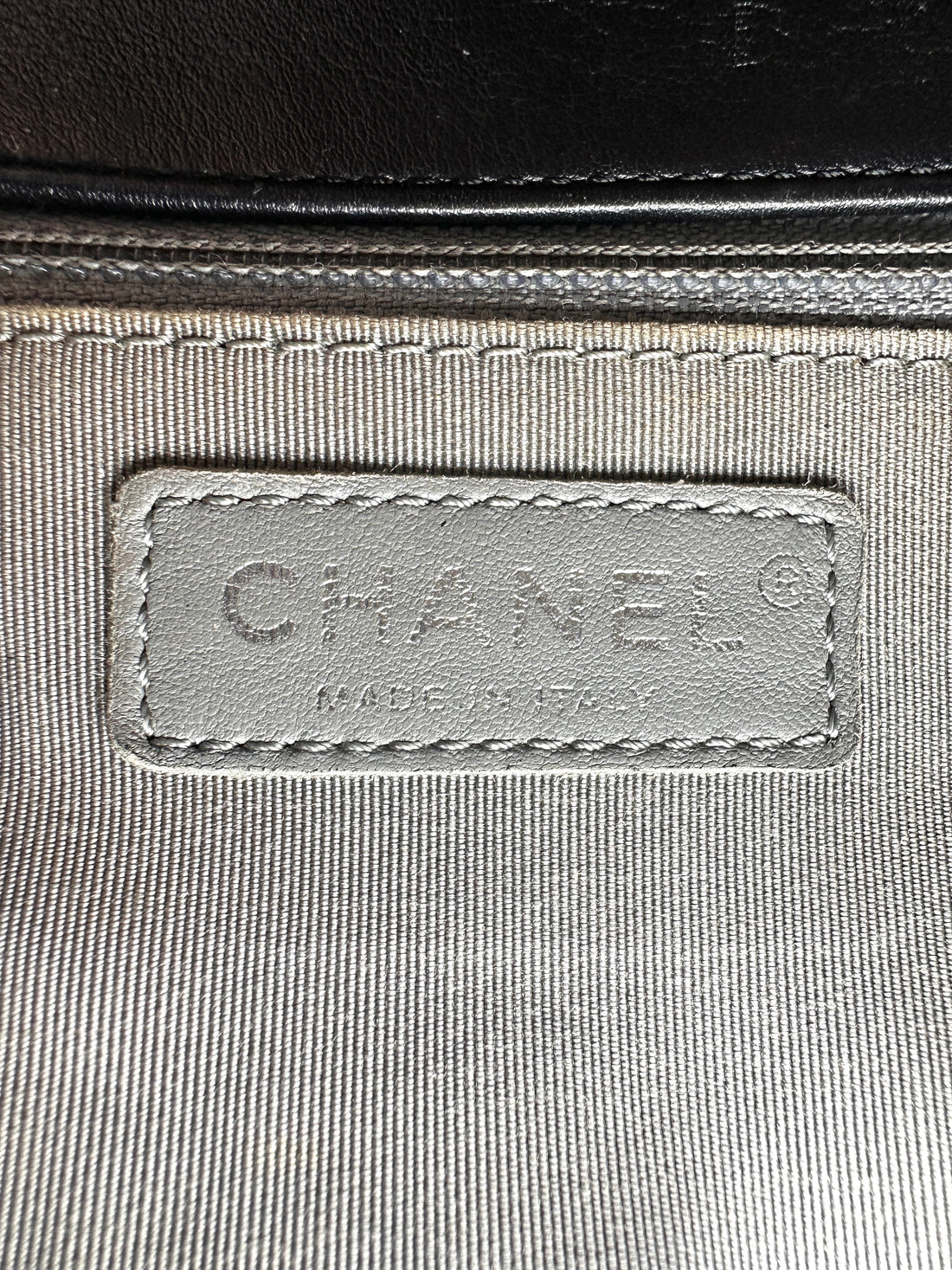 Chanel LeBoy Black Chevron Quilted Leather Flap Bag With Silver Buckle(20***21) CC2408