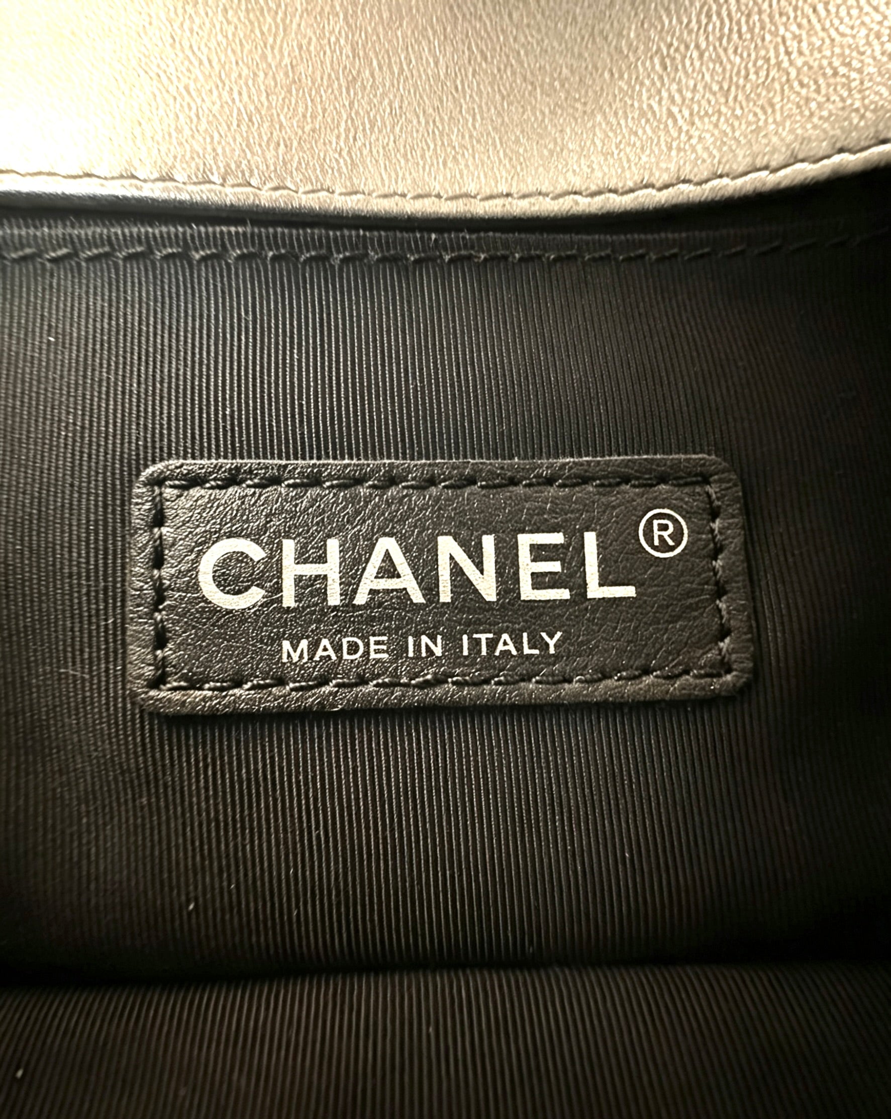 Chanel LeBoy Metallic Gold Quilted Patent Leather Small Size Flap Bag(19***79) CC2420