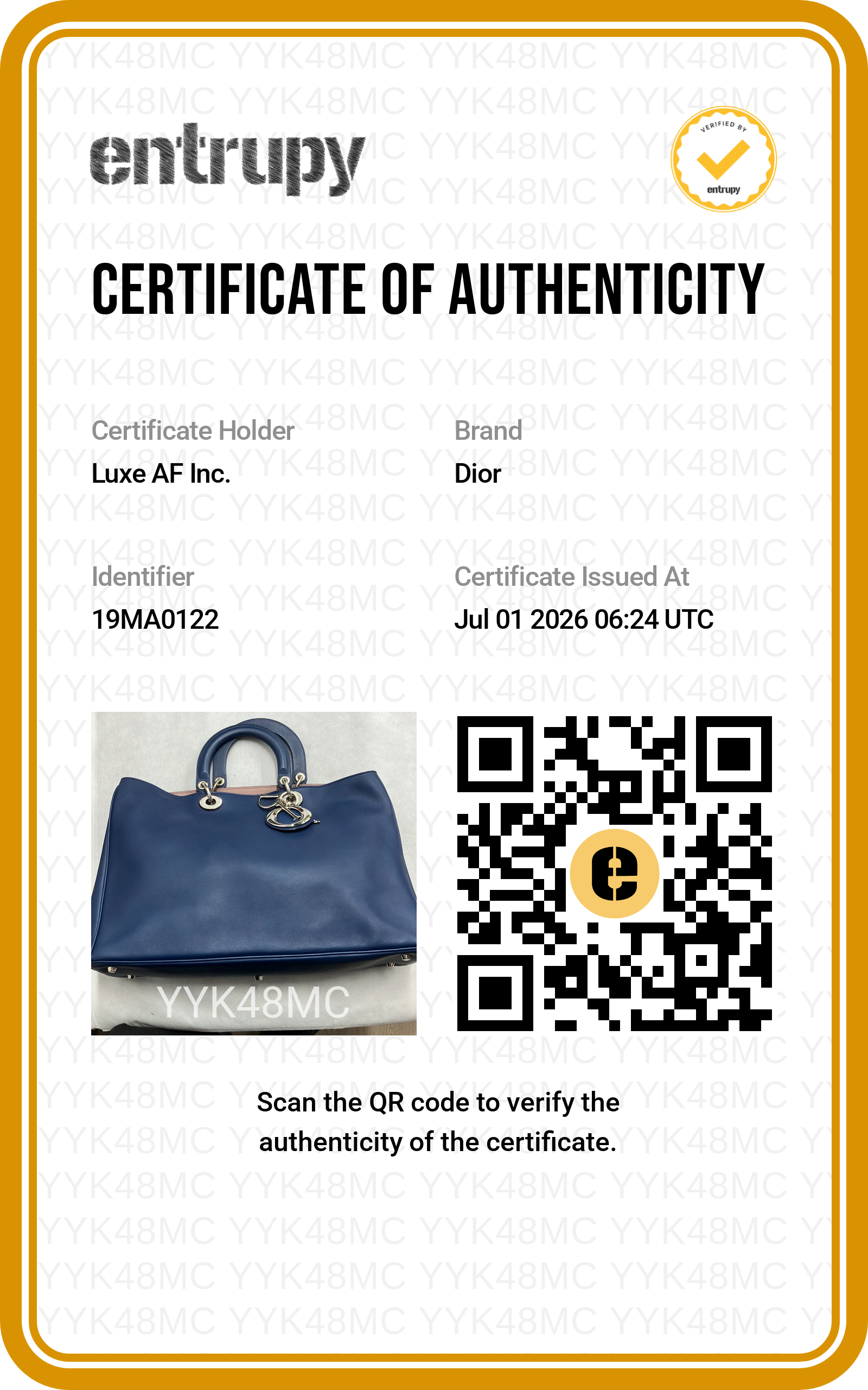 Christian Dior Diorissimo Navy Leather Large Size Handle Bag DR856