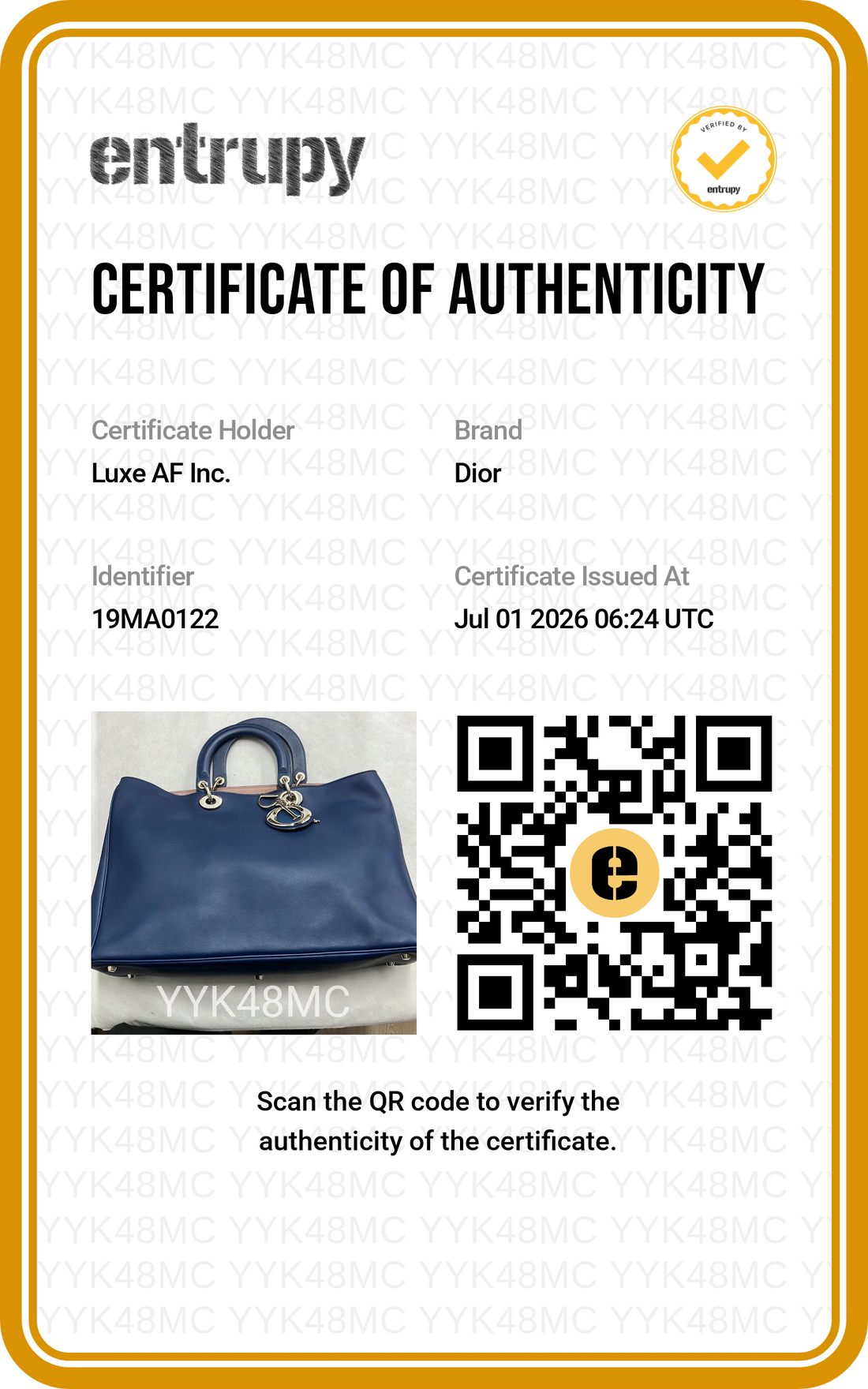 Christian Dior Diorissimo Navy Leather Large Size Handle Bag DR856