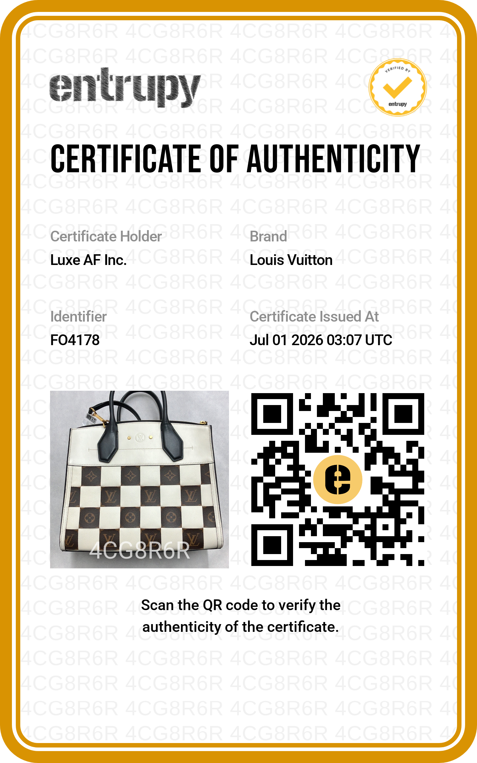 Louis Vuitton City Steamer Damier Tressage Leather Handle Bag LV3223