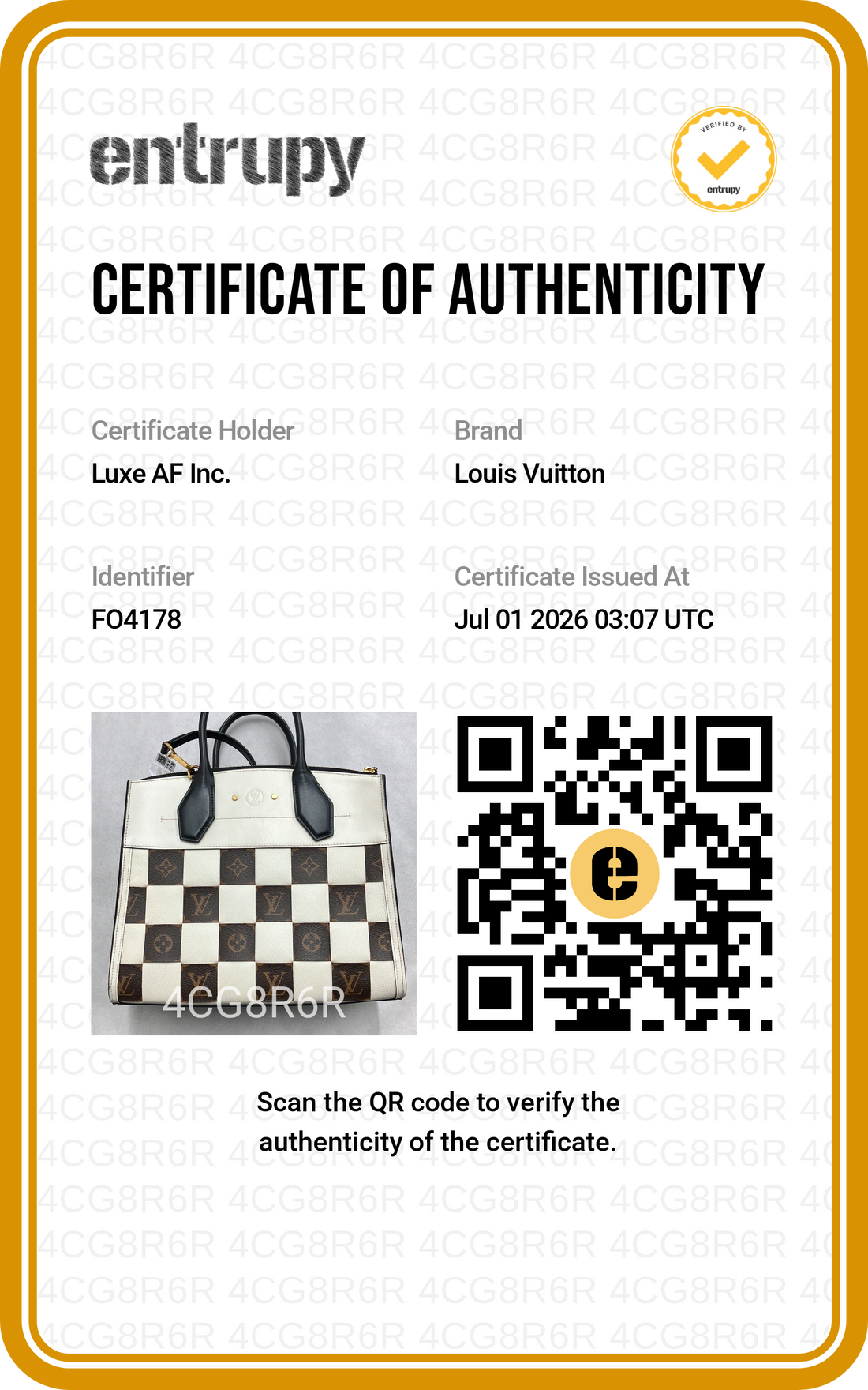 Louis Vuitton City Steamer Damier Tressage Leather Handle Bag LV3223