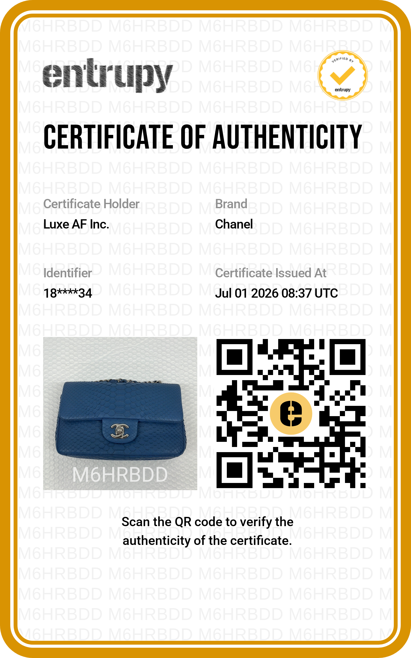 Chanel Classic Flap Blue Python Leather Shoulder Bag With Silver Buckle(18***34) IRIS259