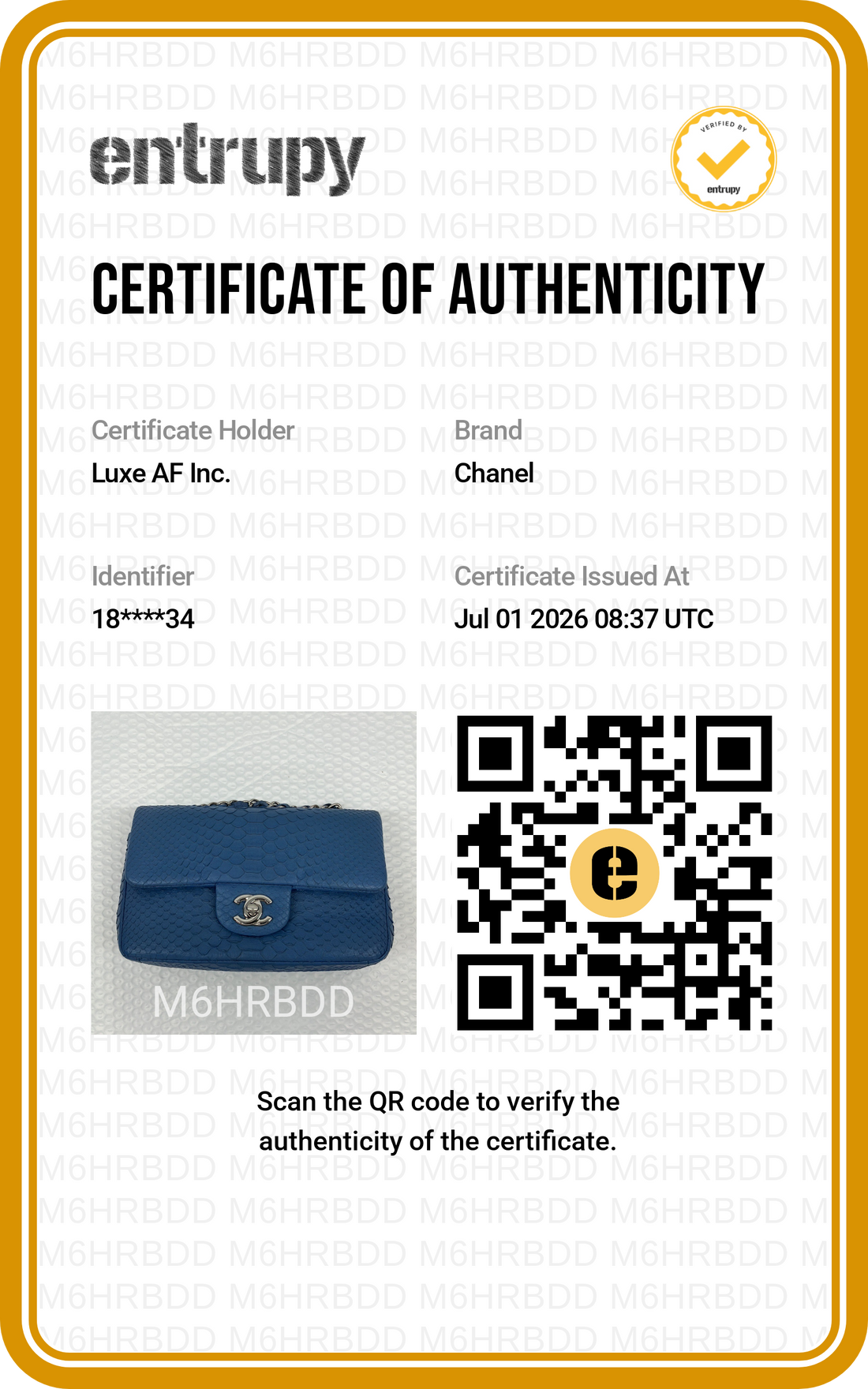 Chanel Classic Flap Blue Python Leather Shoulder Bag With Silver Buckle(18***34) IRIS259