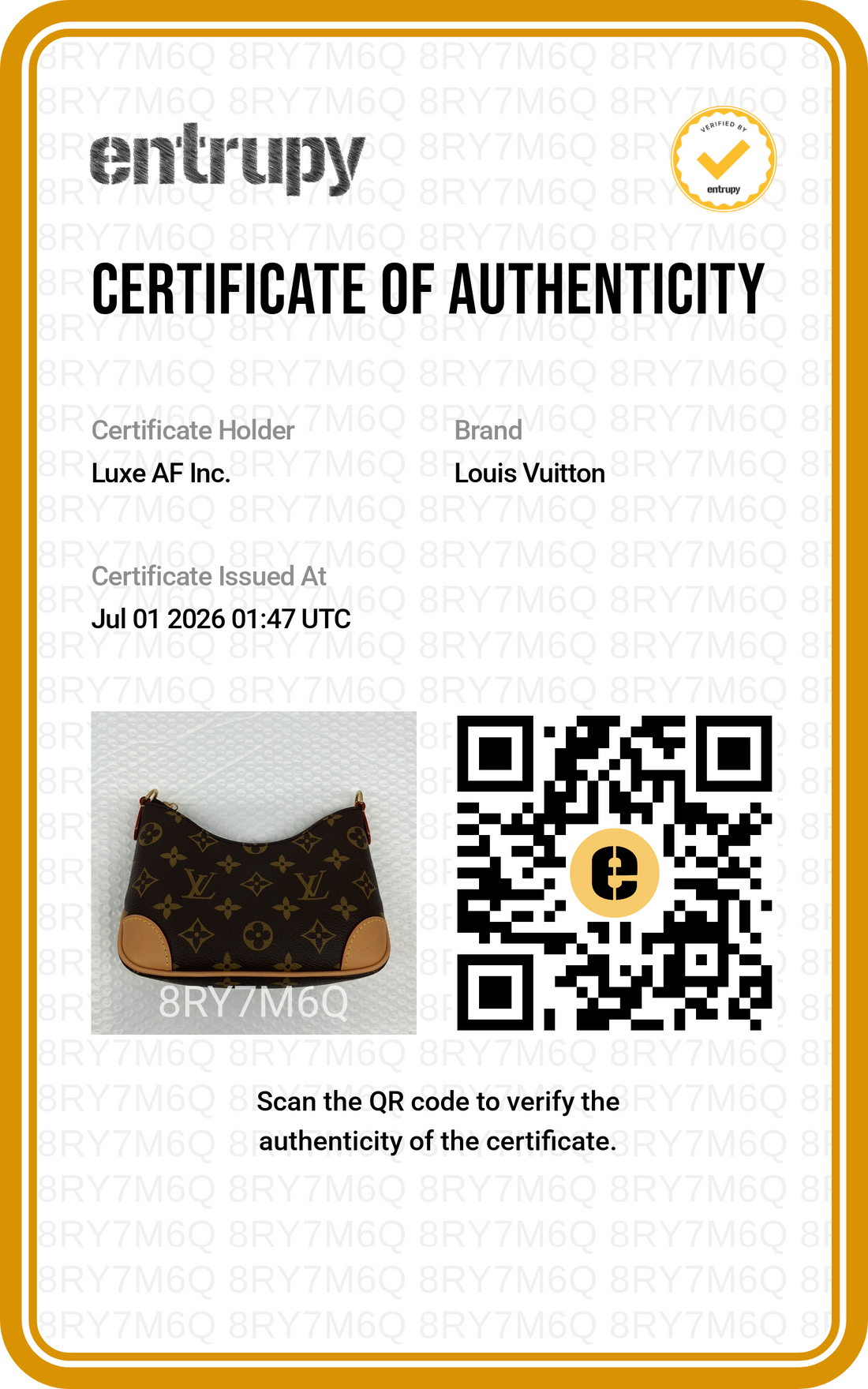 Louis Vuitton Bunlogne Monogram Canvas Shoulder Bag With Brown Cowhide Leather Trim LVQ