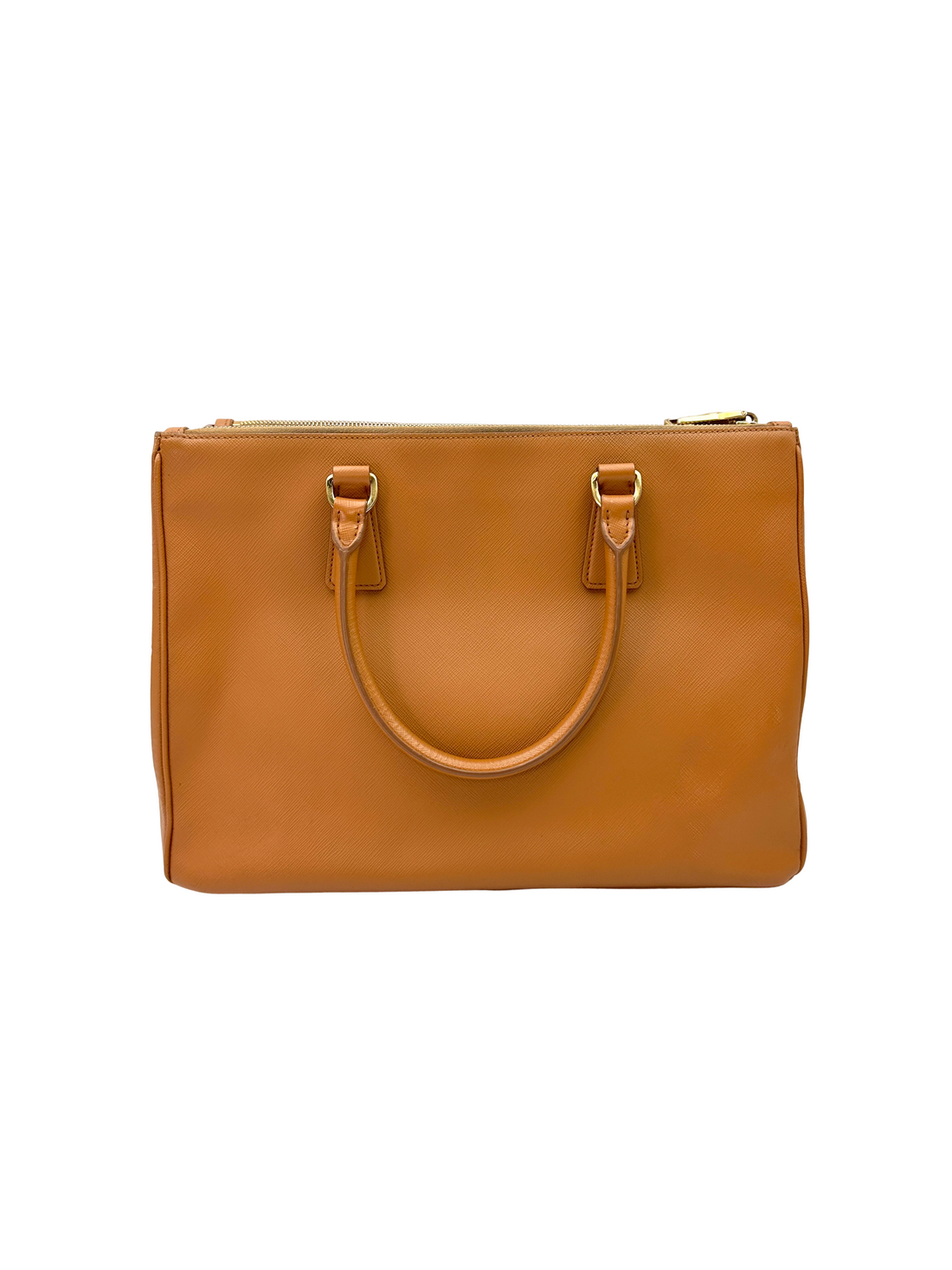 Prada Galleria Brown Saffiano Leather Handle Bag PR530