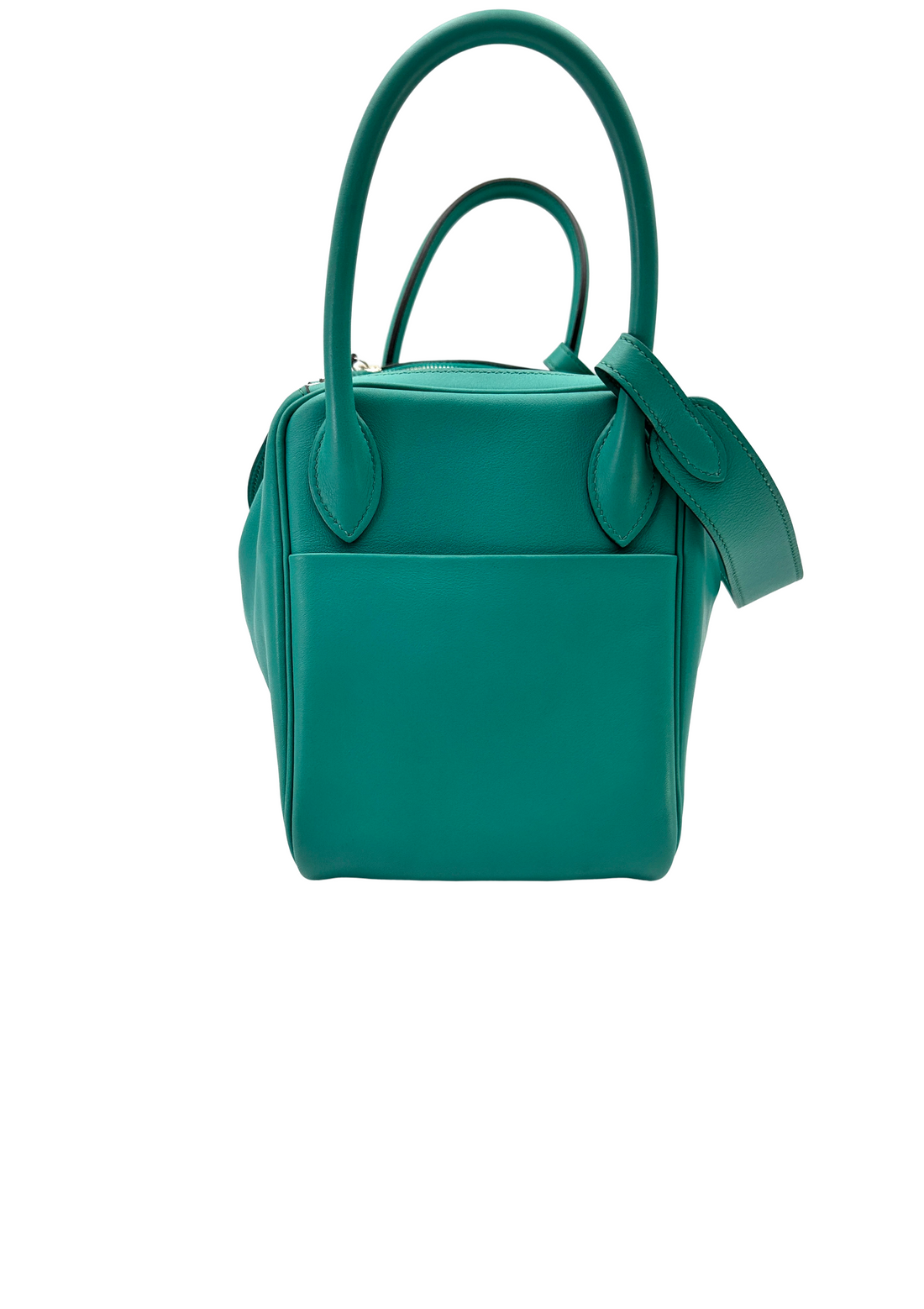 Hermes Lindy30 Turquoies Leather Handle Bag IRIS260