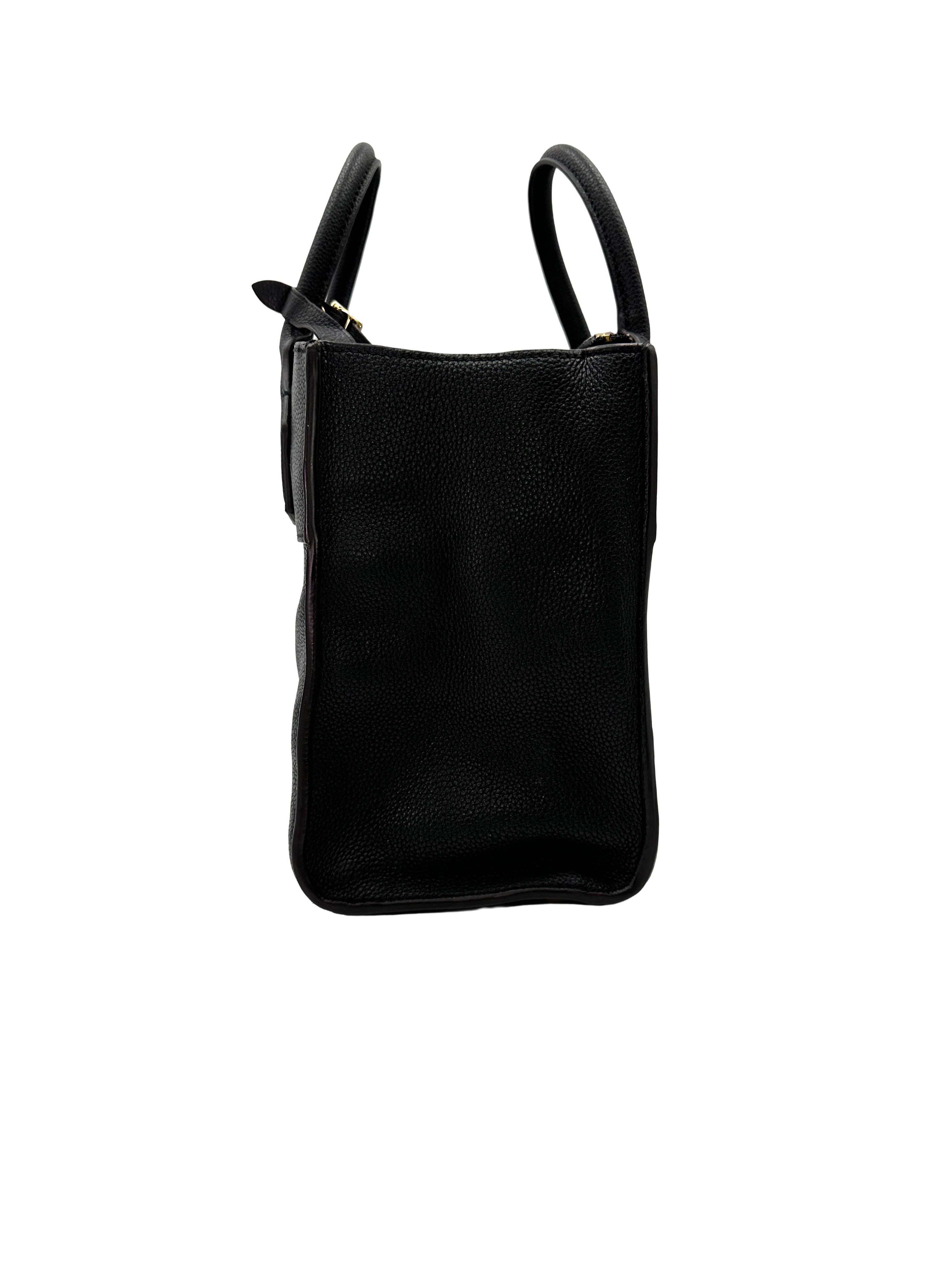 Louis Vuitton City Steamer Black Taurillon Leather Handle Bag LV3186