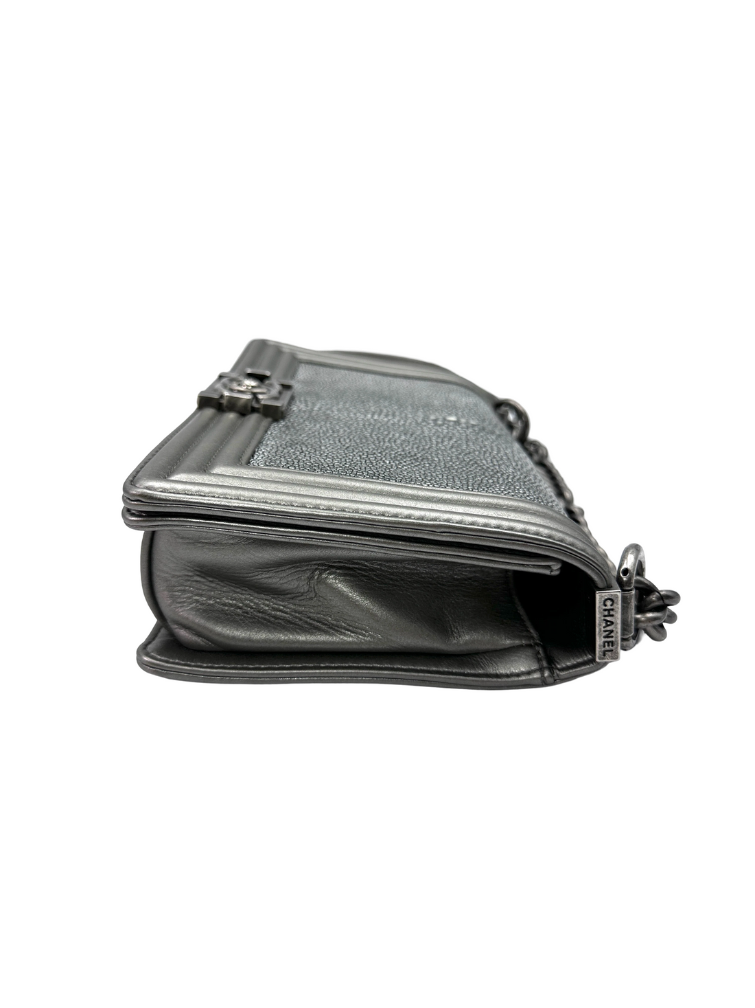 Chanel LeBoy Stingray Leather Flap Bag With Silver Buckle(16***14) CC2407