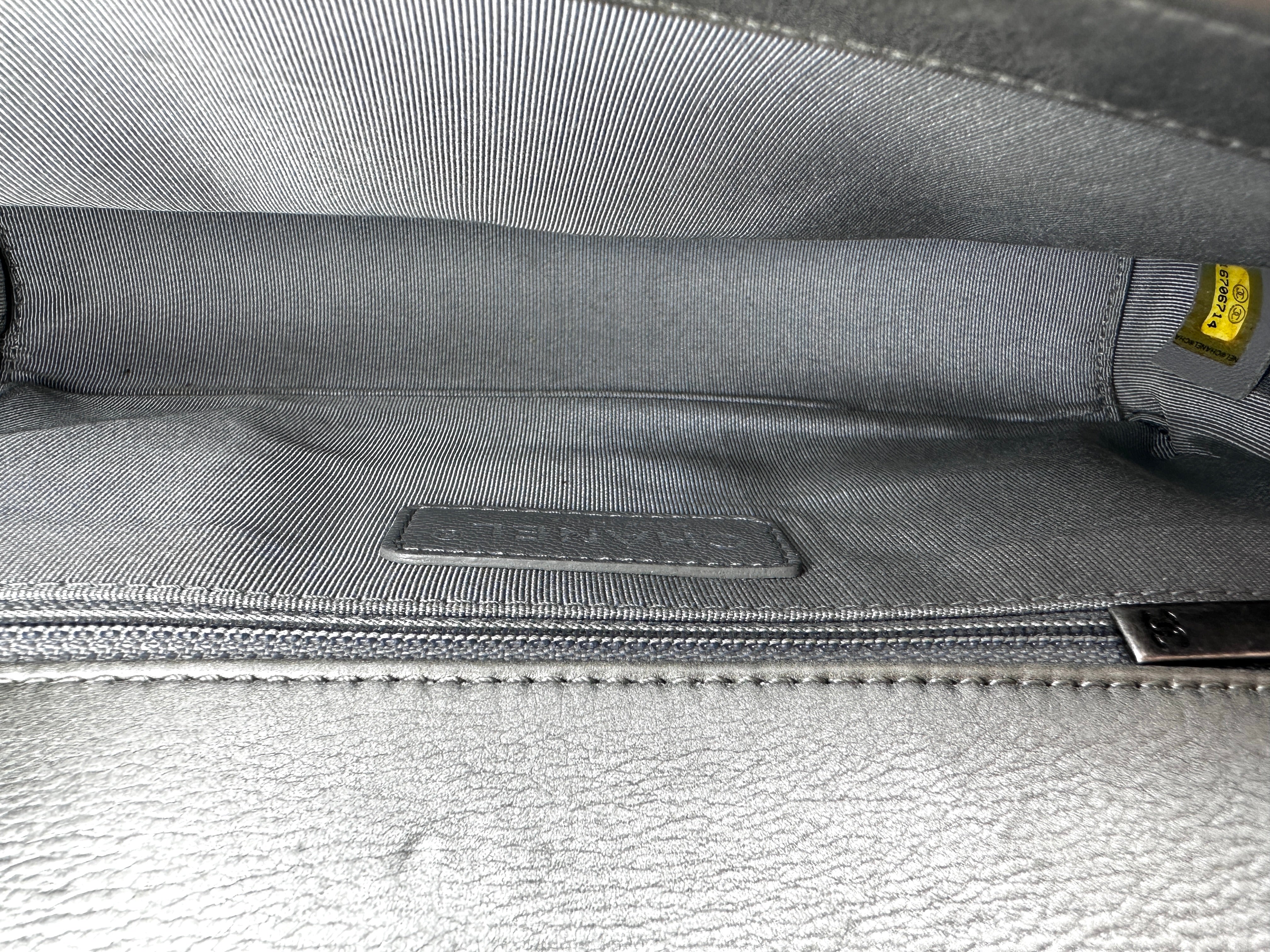 Chanel LeBoy Stingray Leather Flap Bag With Silver Buckle(16***14) CC2407