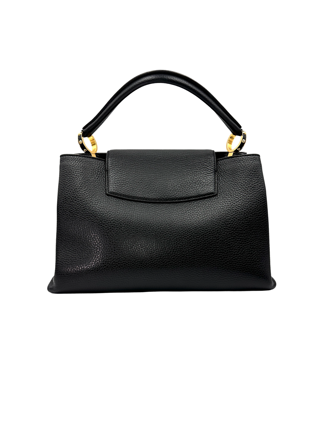 Louis Vuitton Capucines MM Black Taurillon Leather Handle Bag LV3189