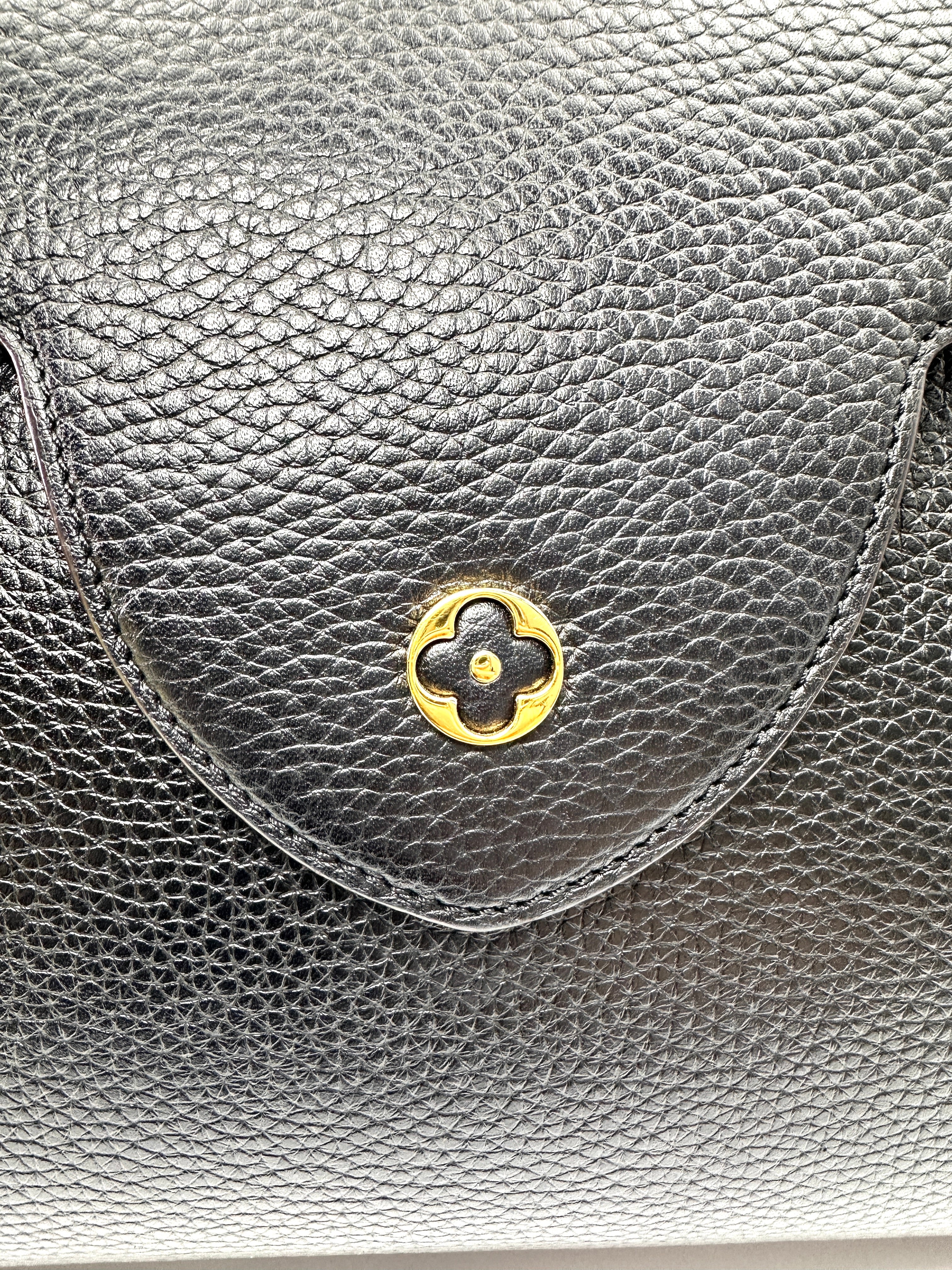 Louis Vuitton Capucines MM Black Taurillon Leather Handle Bag LV3189