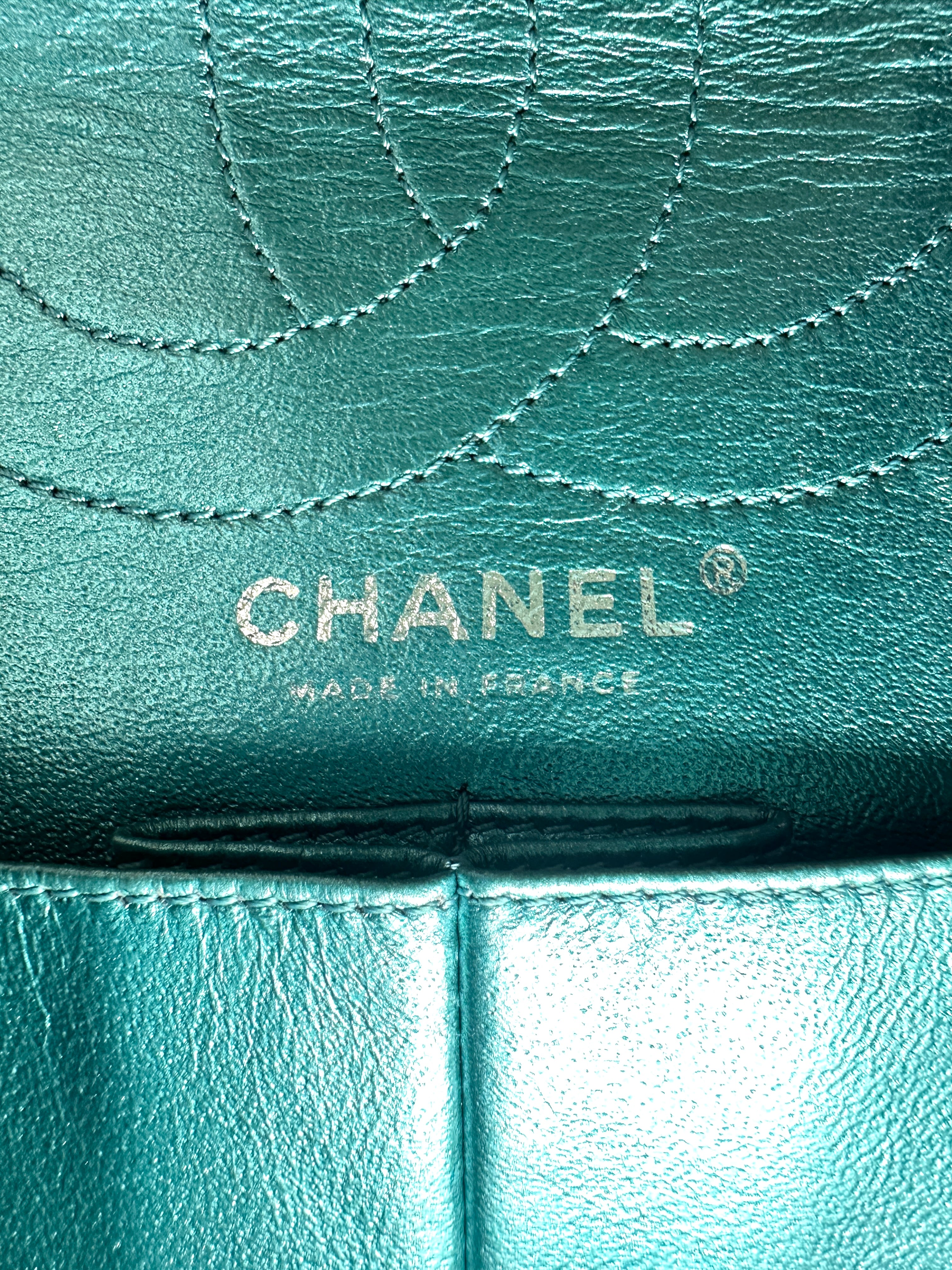 Chanel 2.55 Reissue Metallic Turquoise Quilted Leather Flap Bag(12***25) CC2410