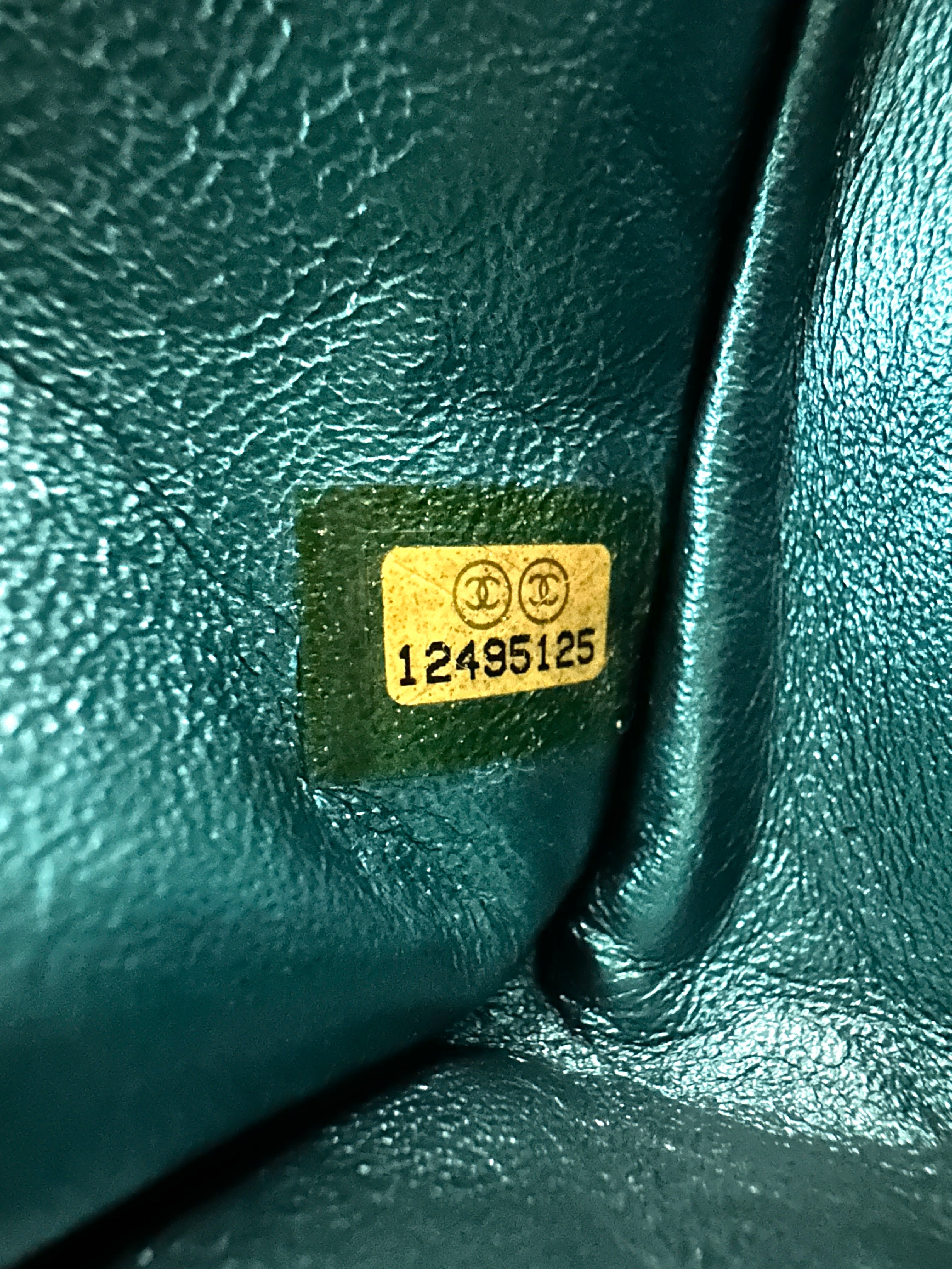 Chanel 2.55 Reissue Metallic Turquoise Quilted Leather Flap Bag(12***25) CC2410
