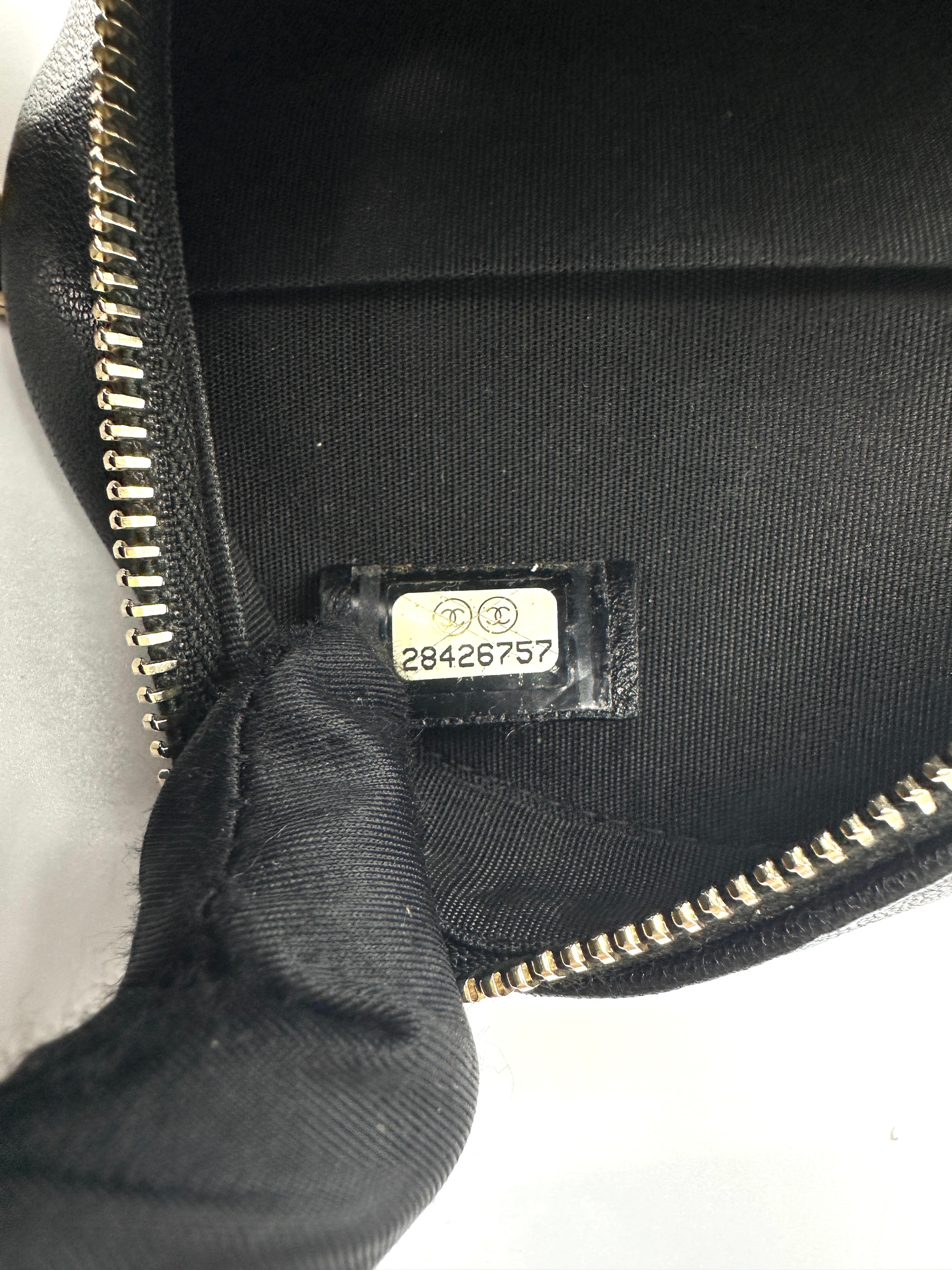 Chanel Black Quilted Leather Round Clutch(28***57) CC2416