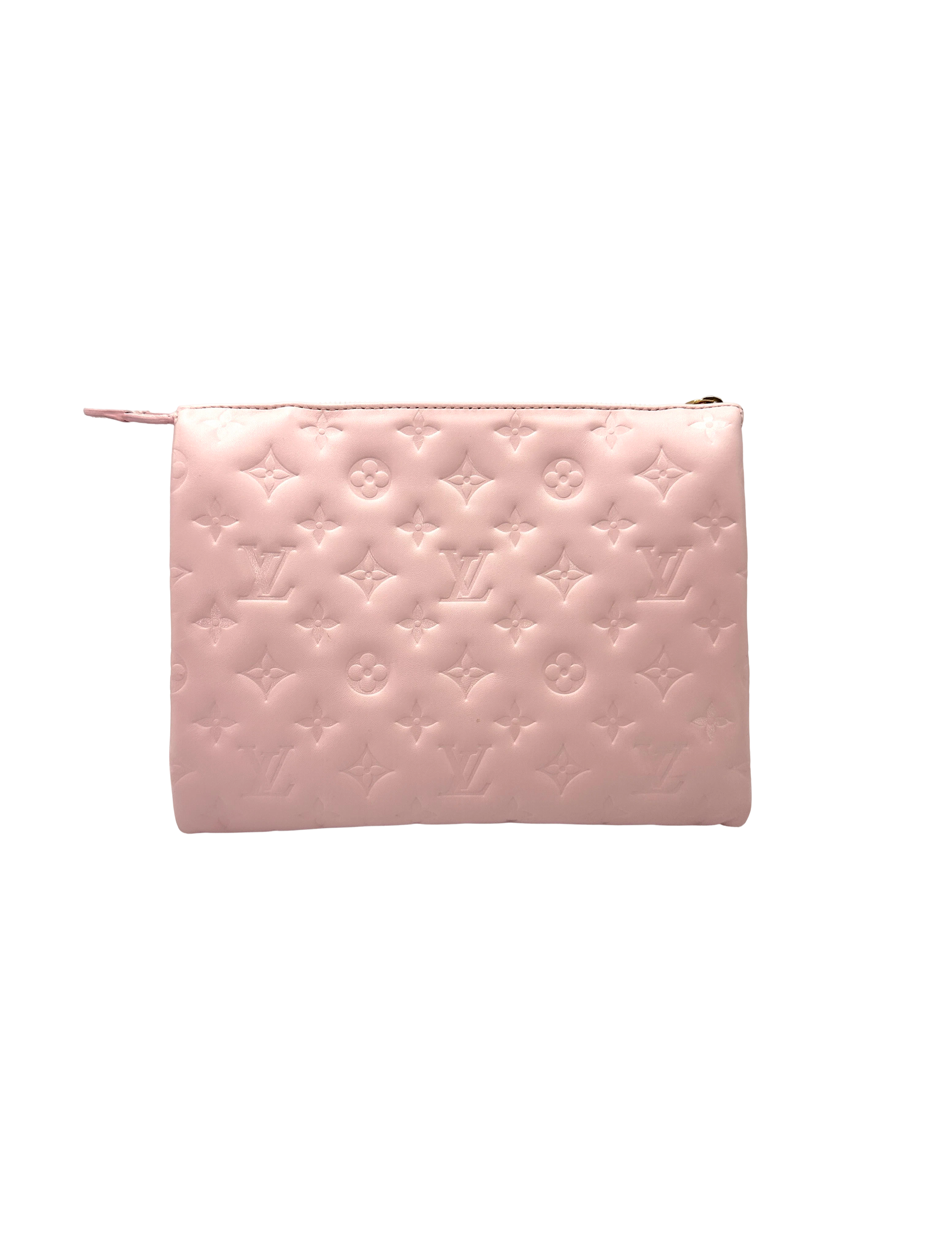 Louis Vuitton Coussin PM Pink Monogram Embossed Puffy Leather Shoulder Bag LV3191