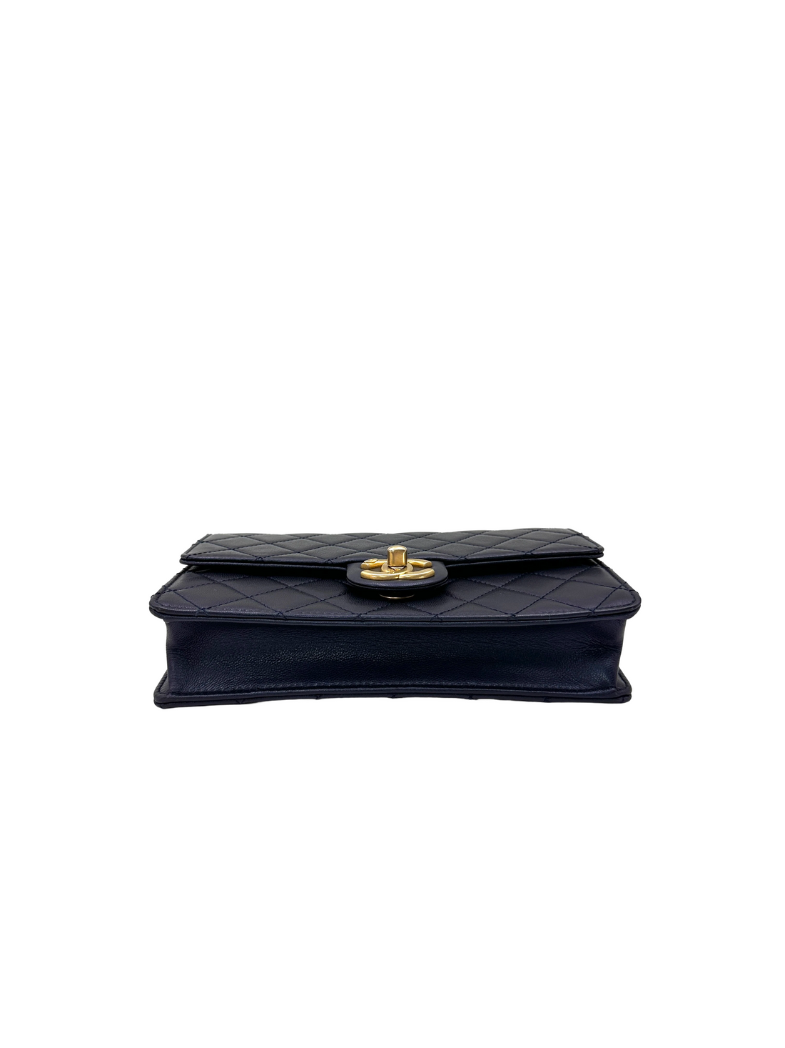 Chanel Classic Flap Navy Quilted Leather Pearl Top Handle Bag(29***37) CC2409