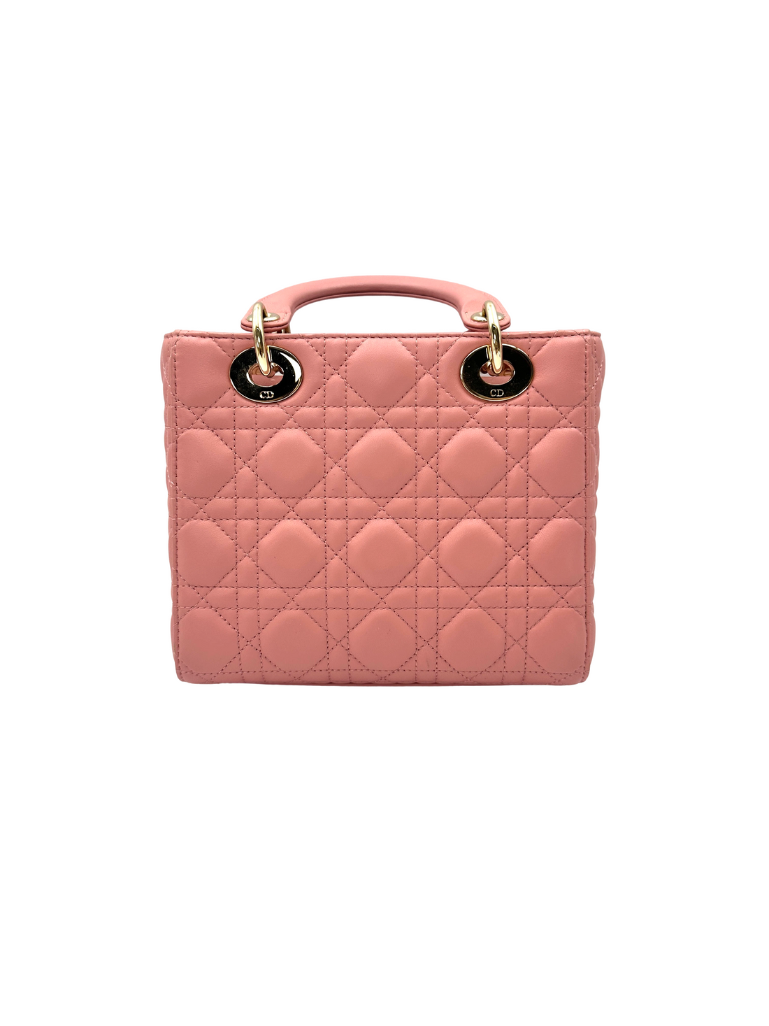 Christian Dior Lady Dior Pink Cannage Lambskin Handle Bag DR864