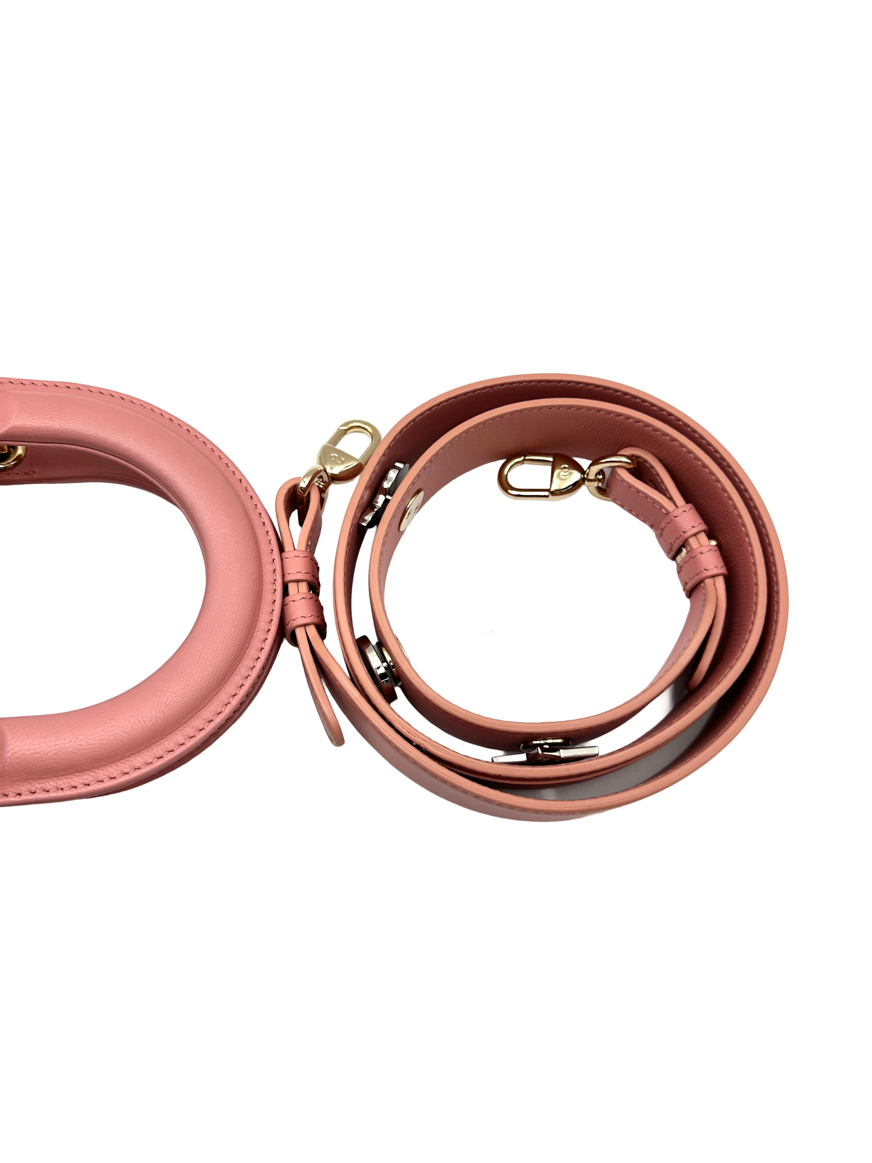 Christian Dior Lady Dior Pink Cannage Lambskin Handle Bag DR864