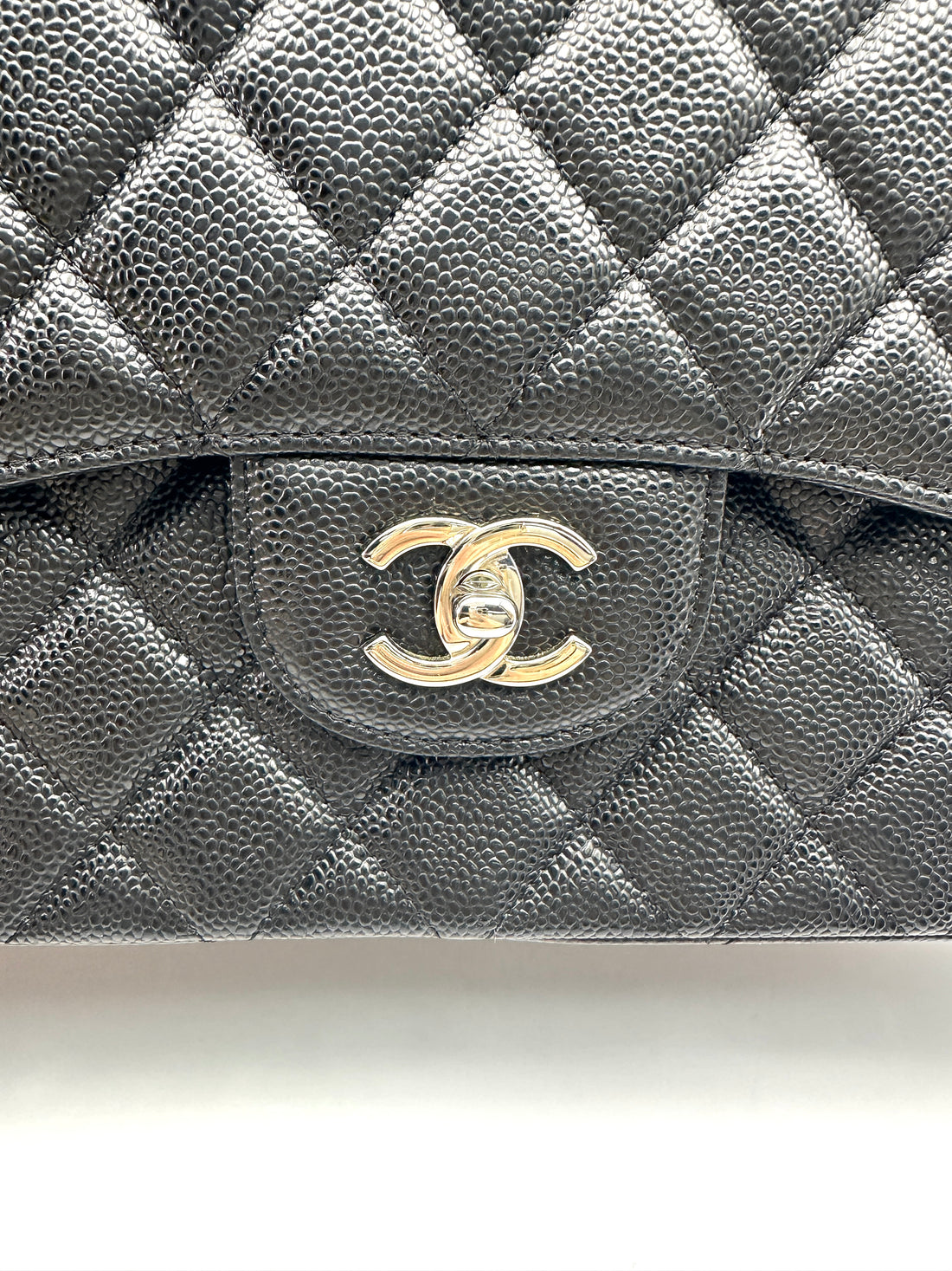 Chanel Classic Flap Black Quilted Leather Medium Size Shoulder Bag With Silver Hardware(14***50) CC2418