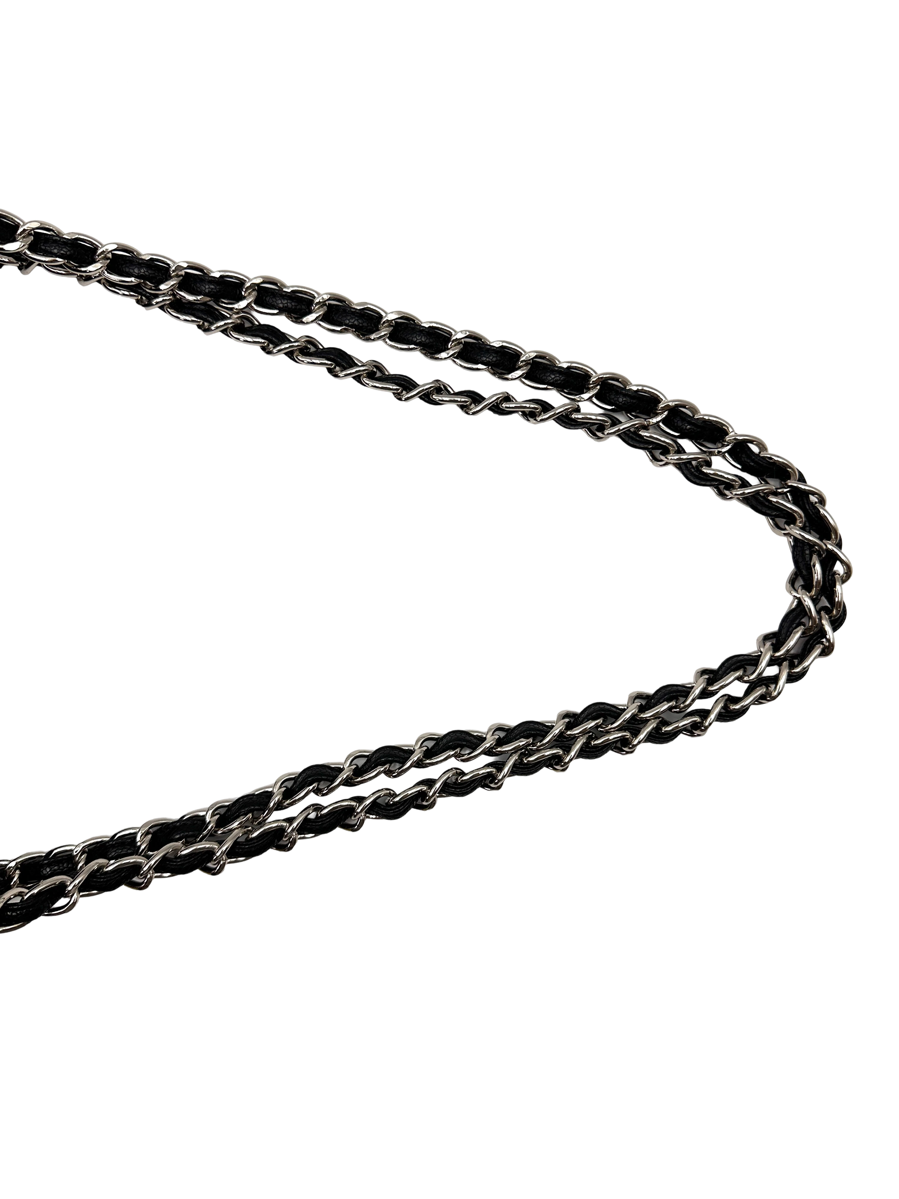 Chanel Classic Flap Black Quilted Leather Medium Size Shoulder Bag With Silver Hardware(14***50) CC2418