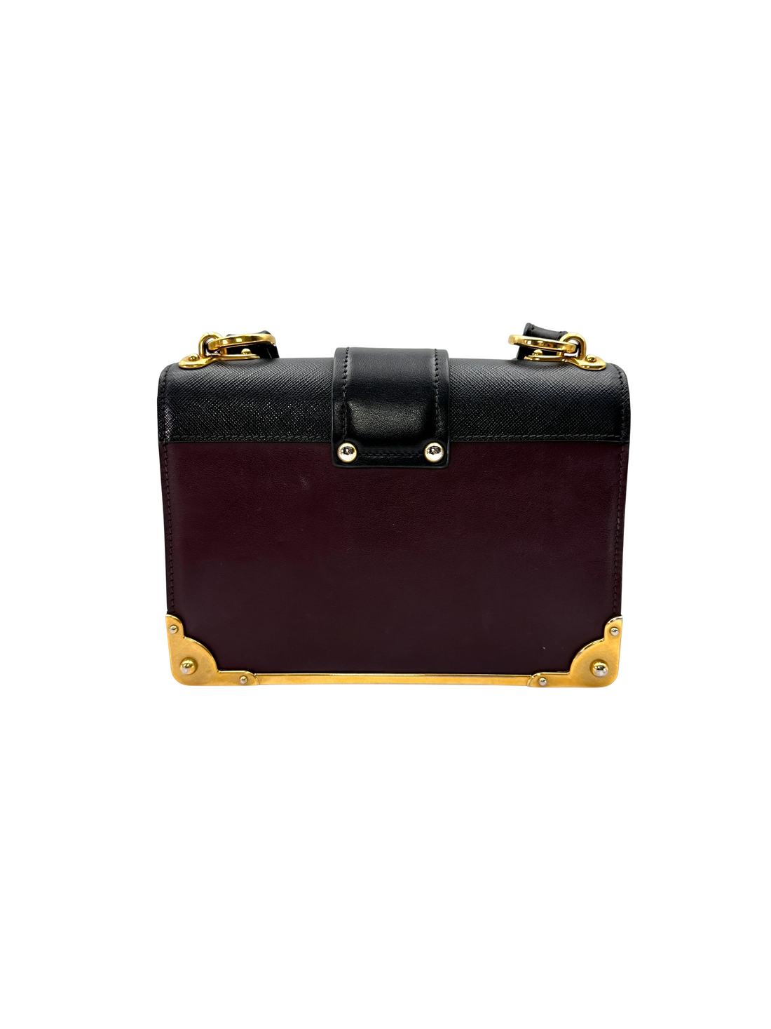 Prada Cahier Black/Red Leather Shoulder Bag PR532