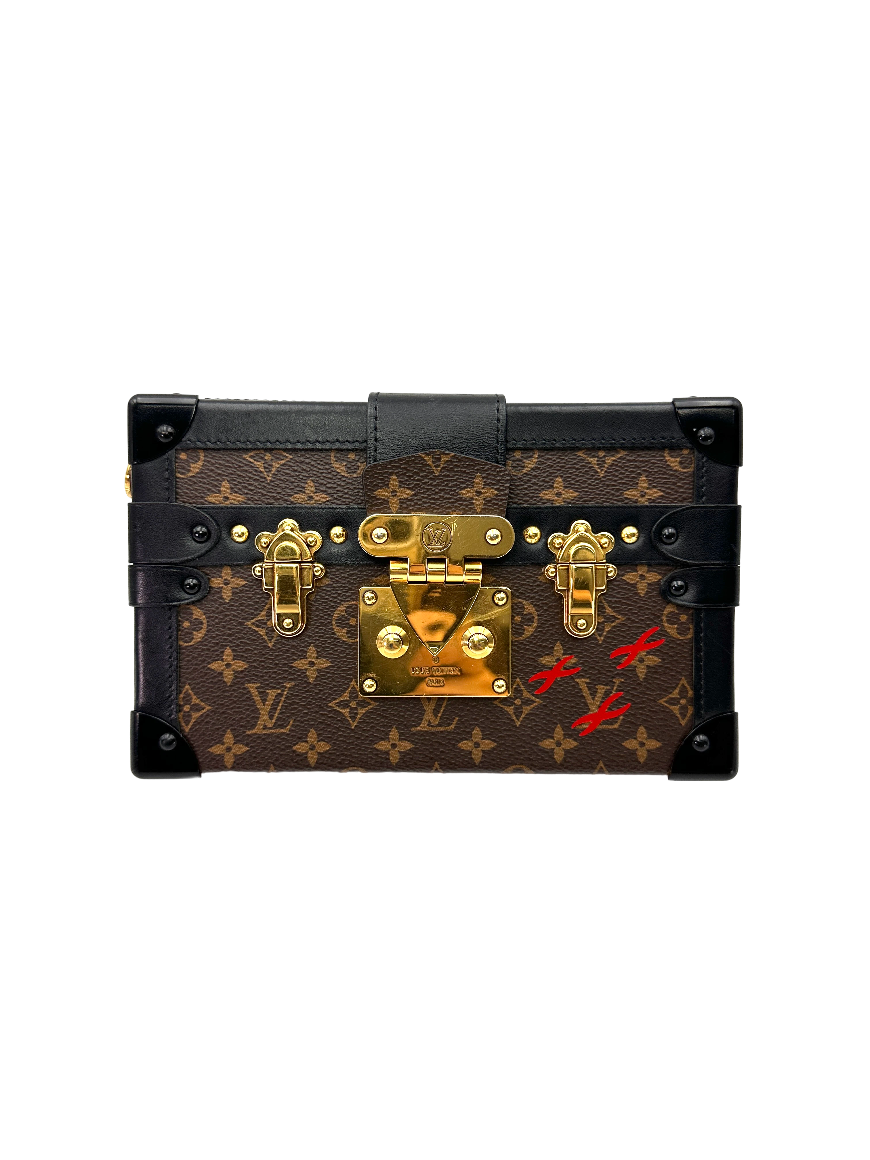 Louis Vuitton Petite Malle Monogram Canvas Shoulder Bag LV3198