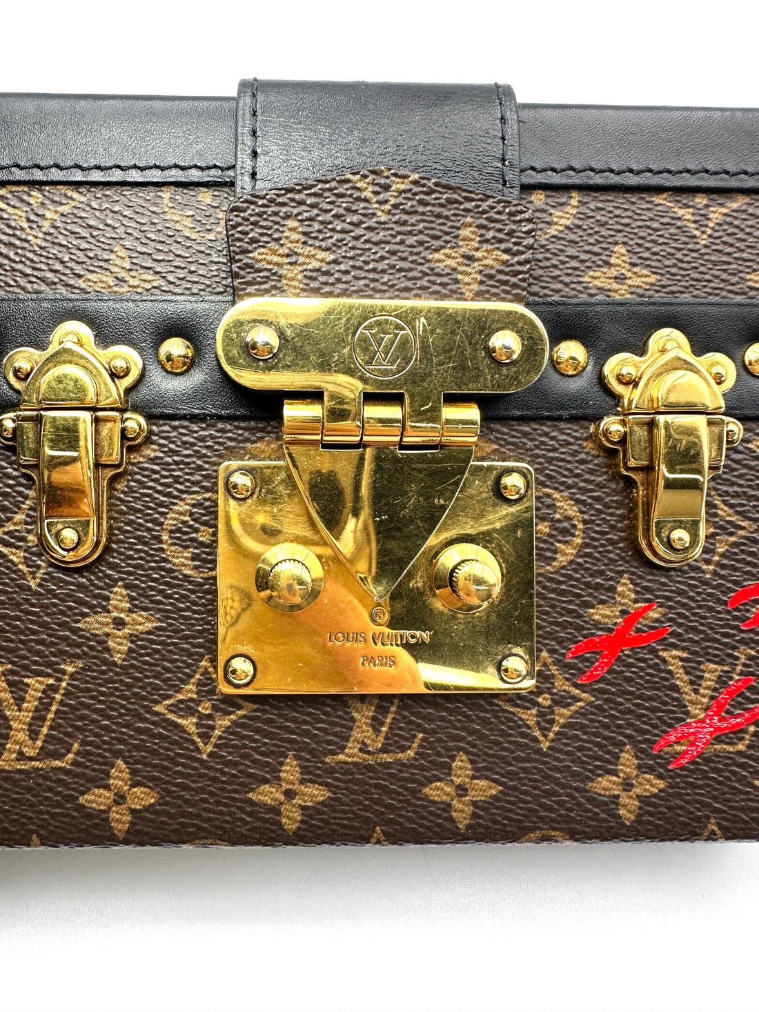 Louis Vuitton Petite Malle Monogram Canvas Shoulder Bag LV3198