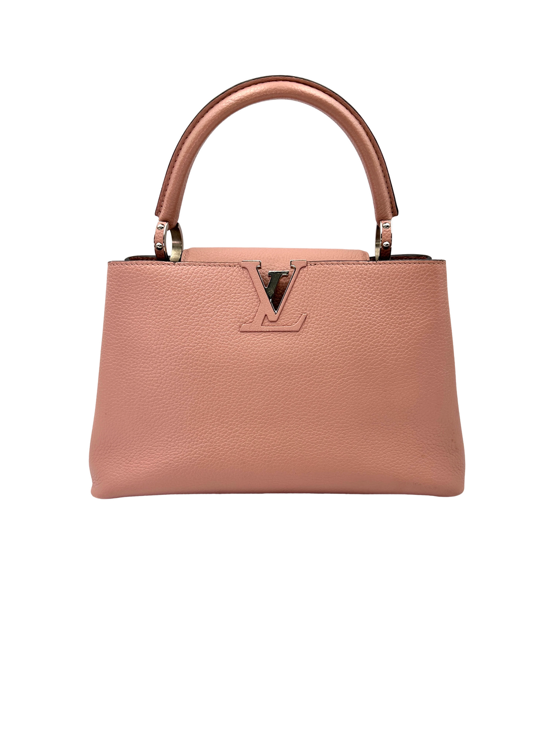 Louis Vuitton Capucines MM Pink Taurillon Leather Handle Bag LV3197