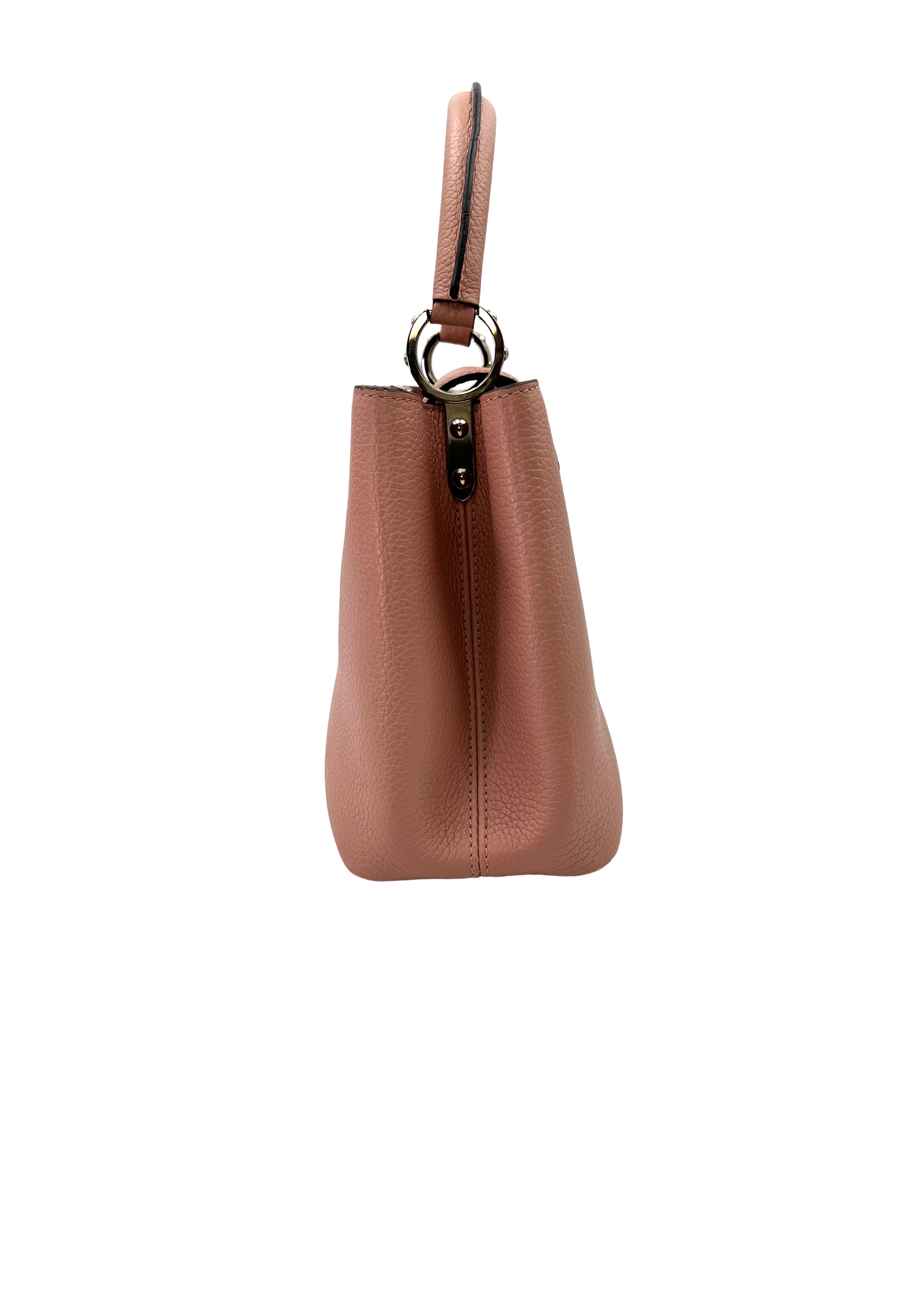 Louis Vuitton Capucines MM Pink Taurillon Leather Handle Bag LV3197