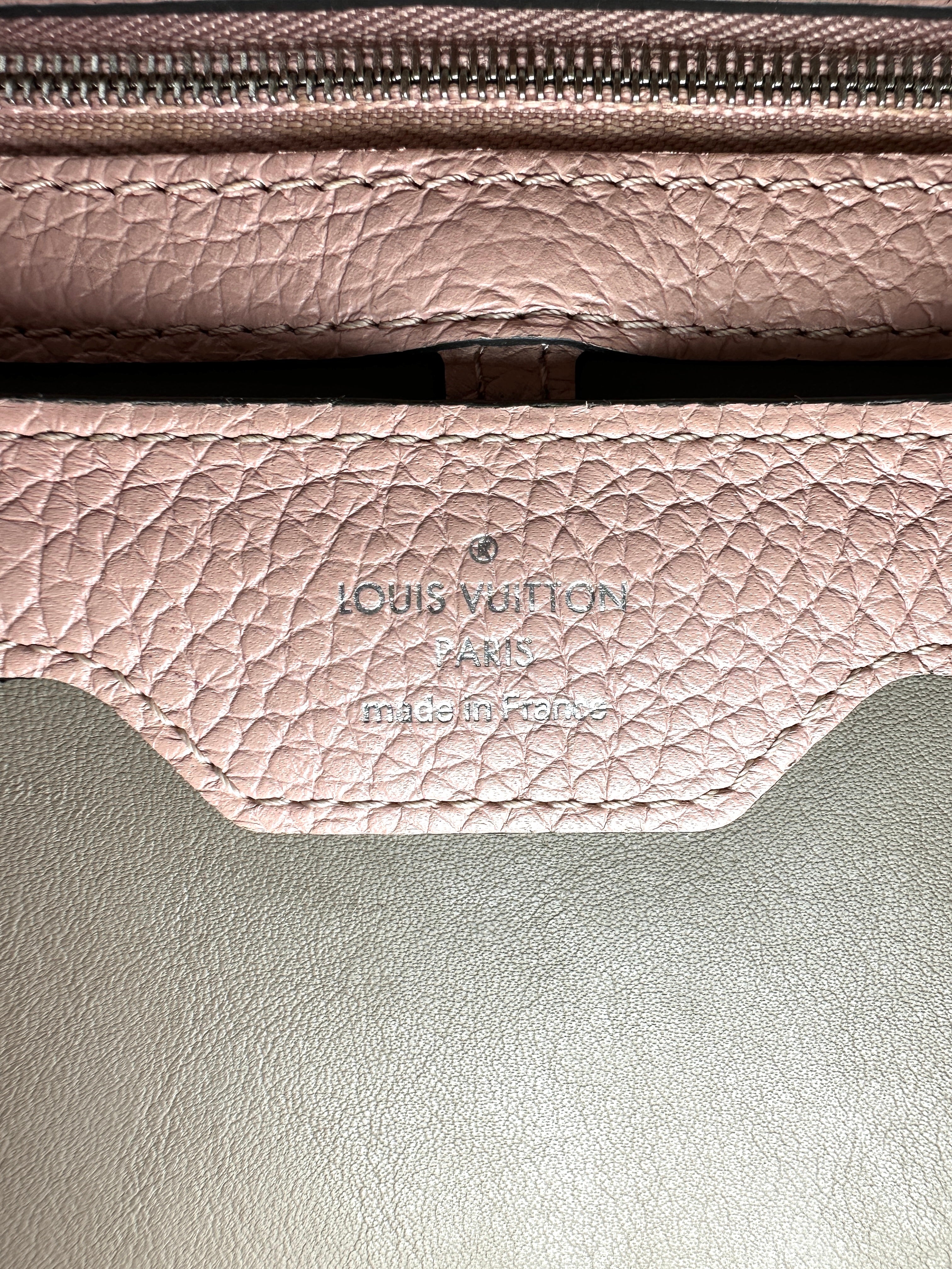Louis Vuitton Capucines MM Pink Taurillon Leather Handle Bag LV3197