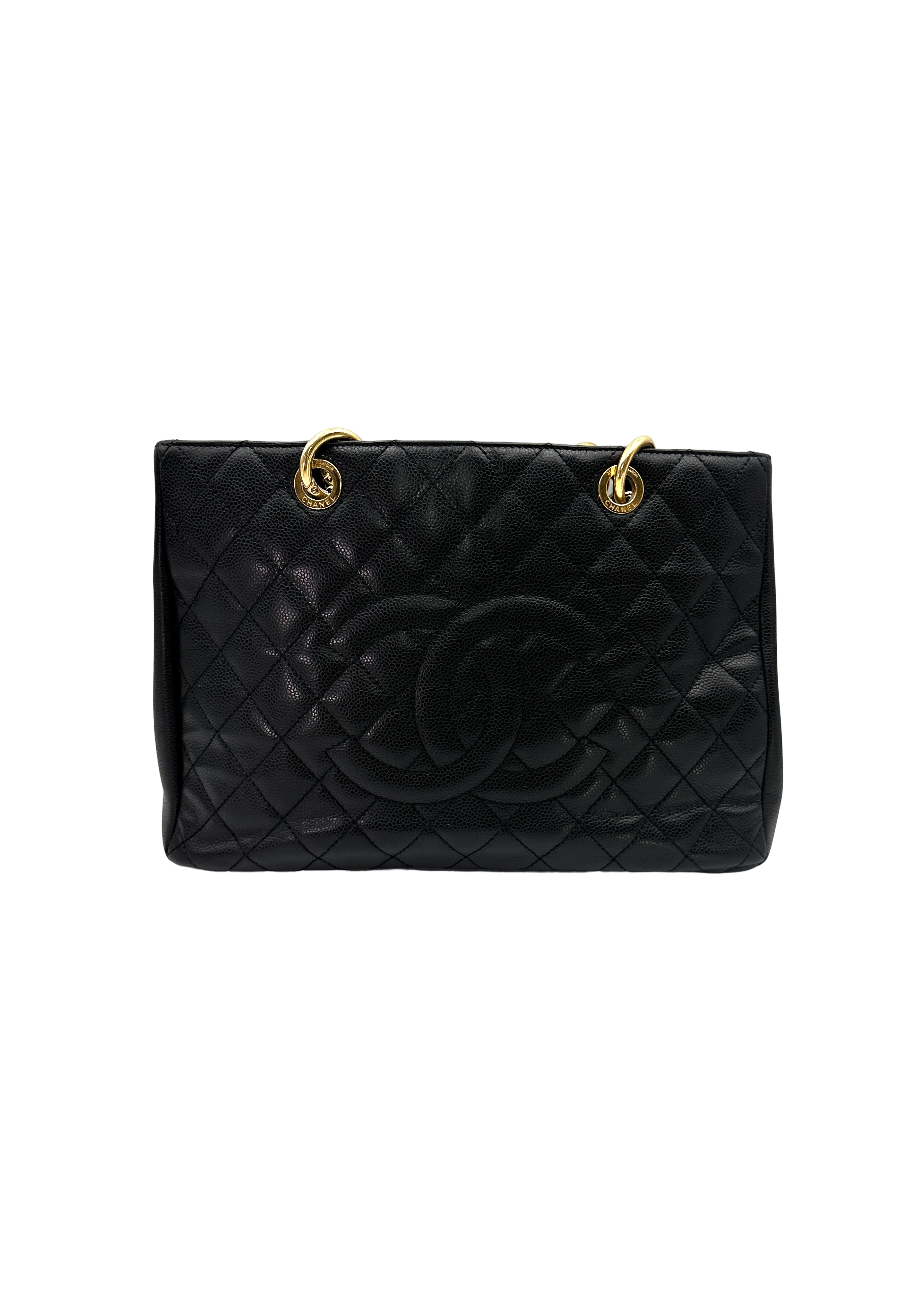 Chanel GST Black Quilted Leather Tote Handle Bag(13***80) CC2430