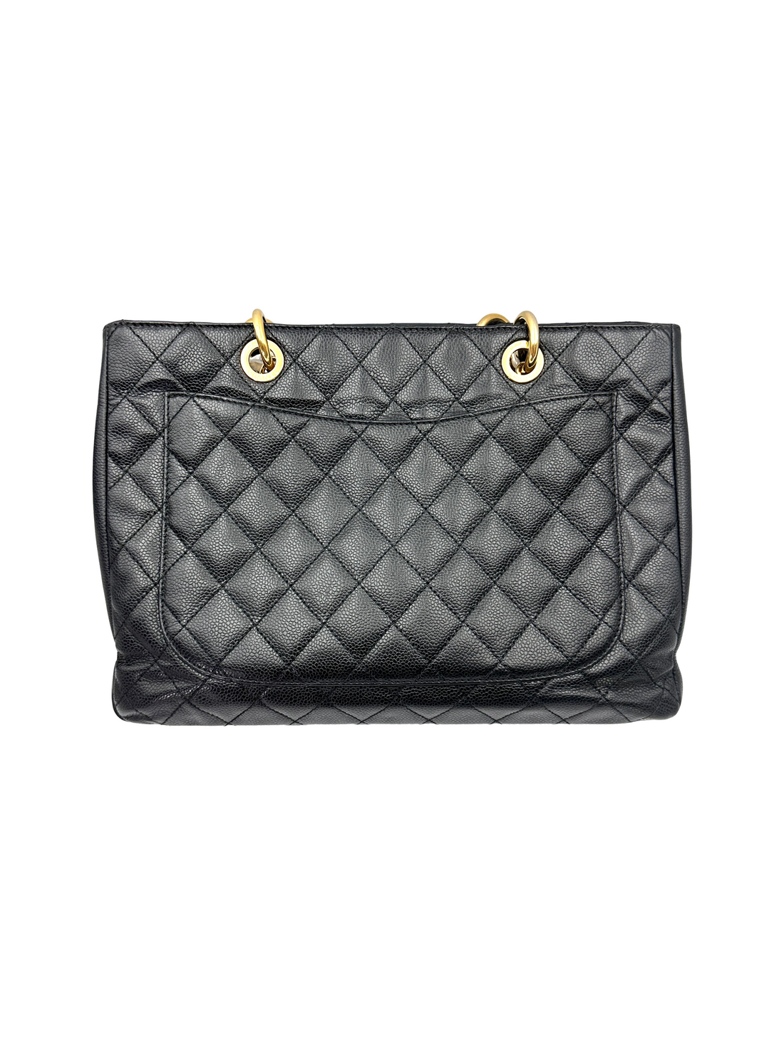 Chanel GST Black Quilted Leather Tote Handle Bag(13***80) CC2430