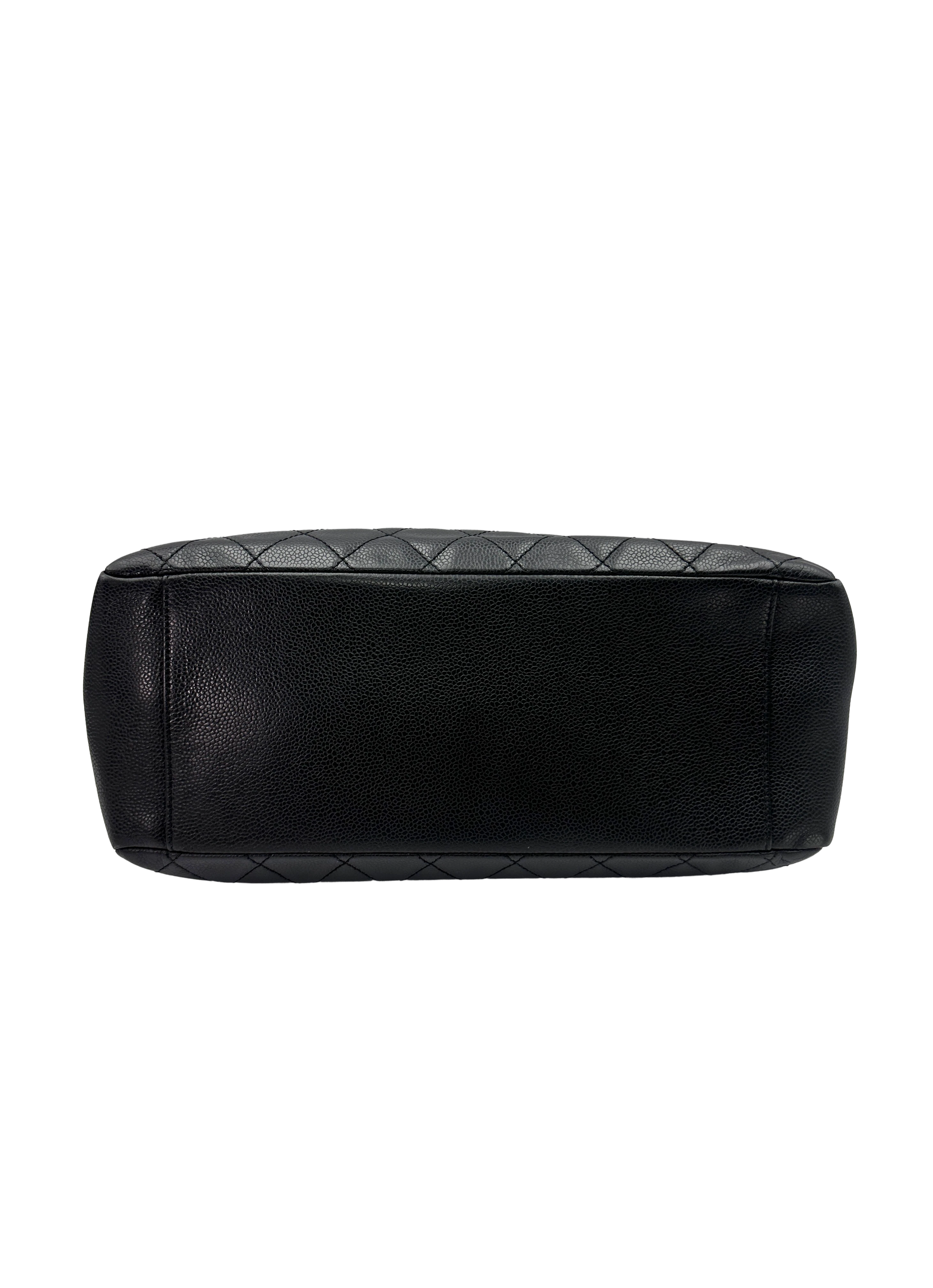 Chanel GST Black Quilted Leather Tote Handle Bag(13***80) CC2430