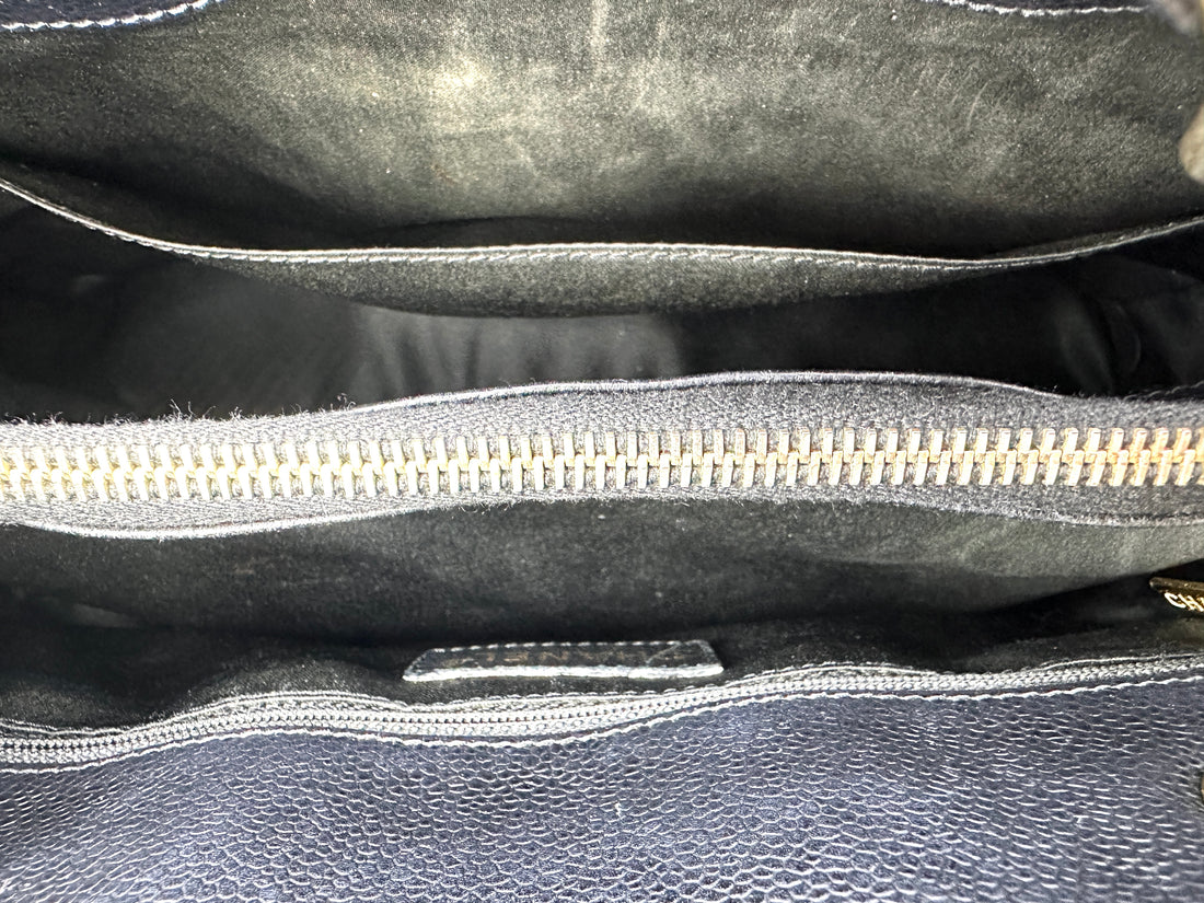 Chanel GST Black Quilted Leather Tote Handle Bag(13***80) CC2430