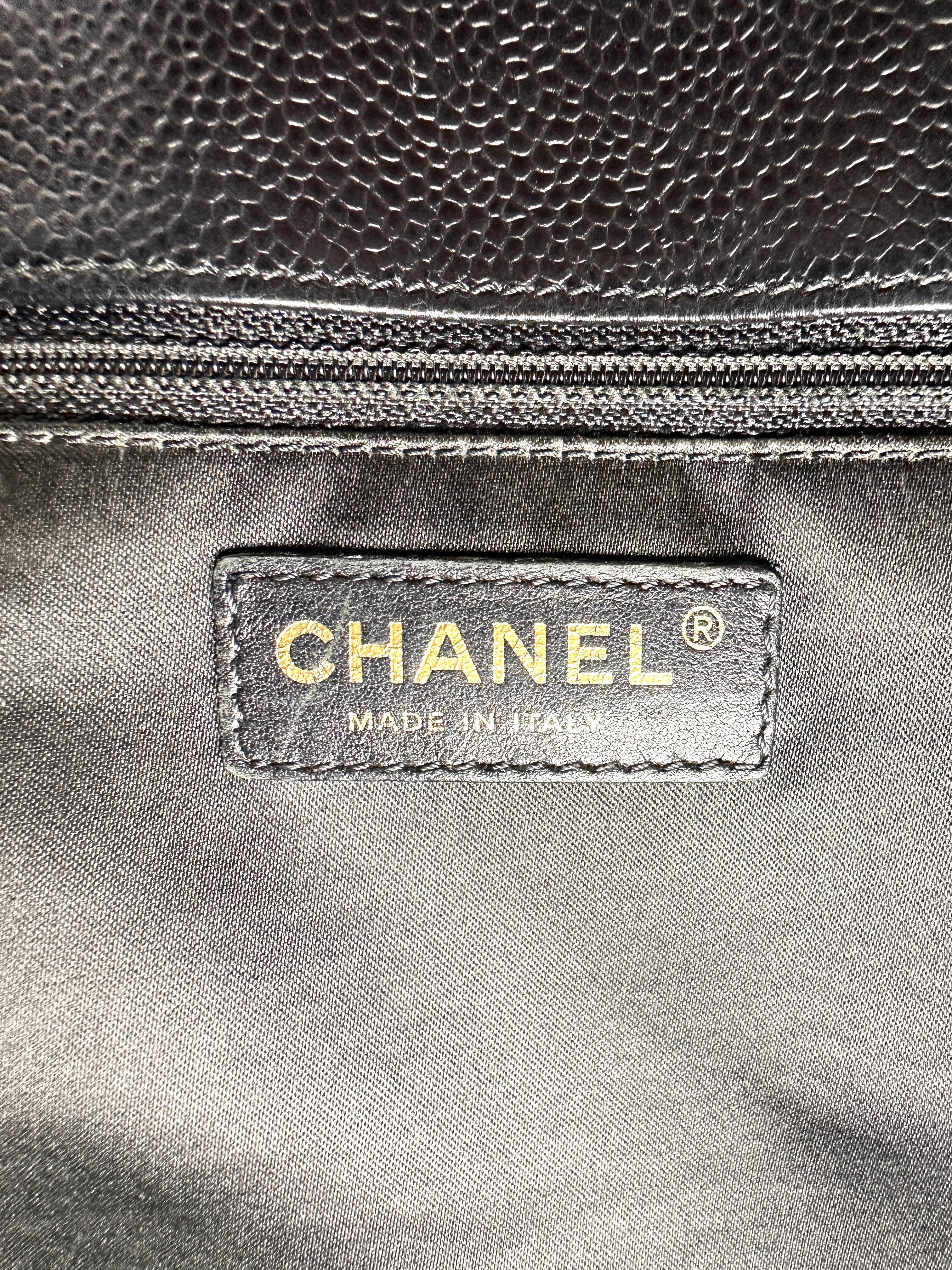 Chanel GST Black Quilted Leather Tote Handle Bag(13***80) CC2430
