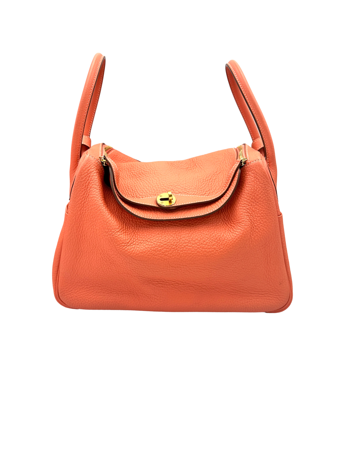 Hermes Lindy34 Red Leather Handle Bag HR142