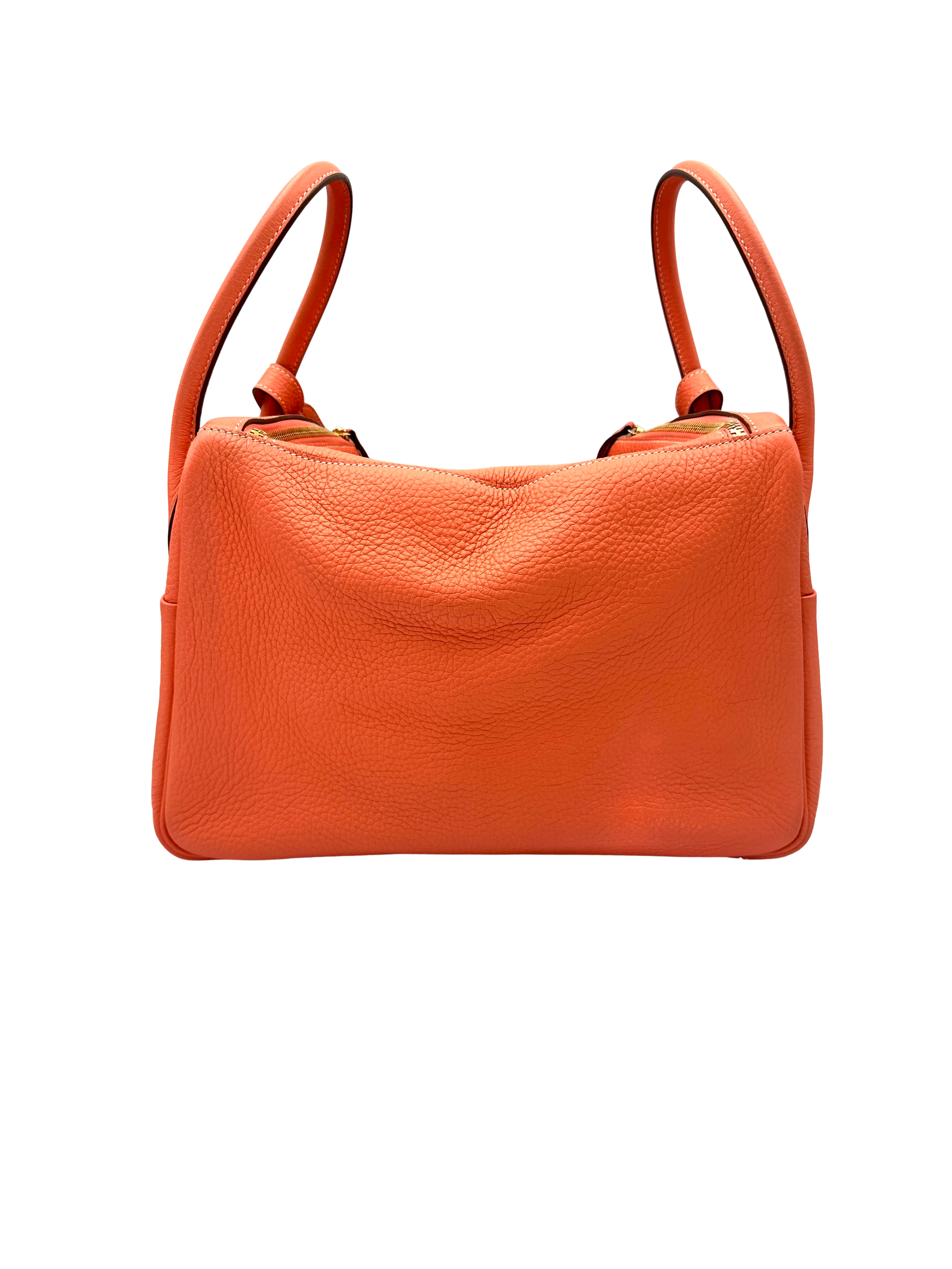 Hermes Lindy34 Red Leather Handle Bag HR142