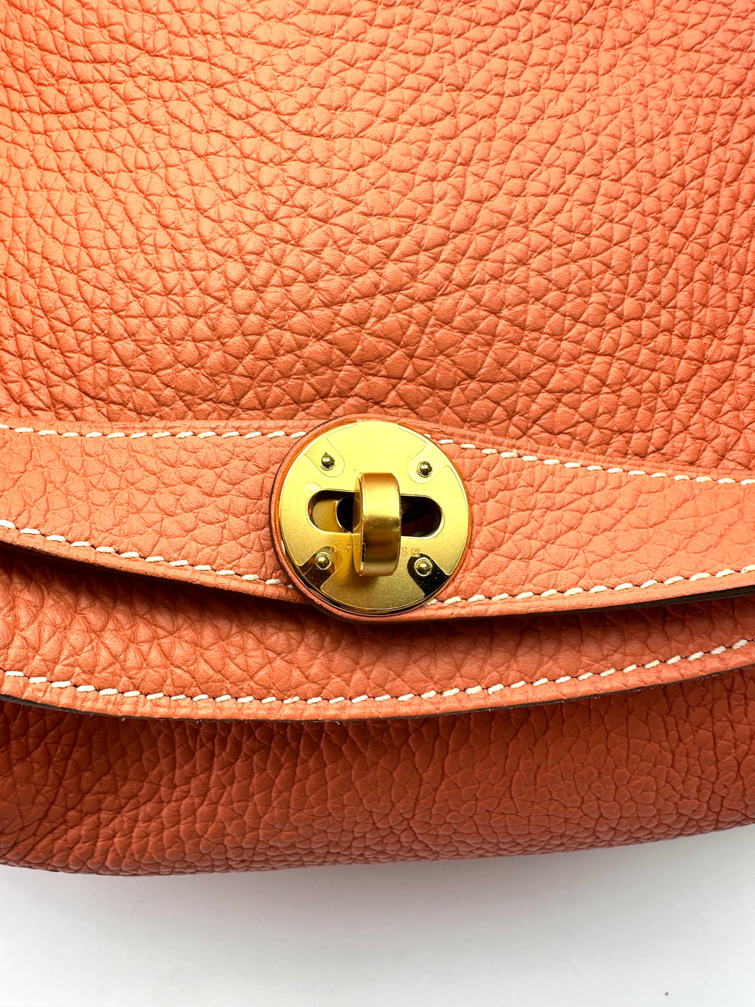 Hermes Lindy34 Red Leather Handle Bag HR142