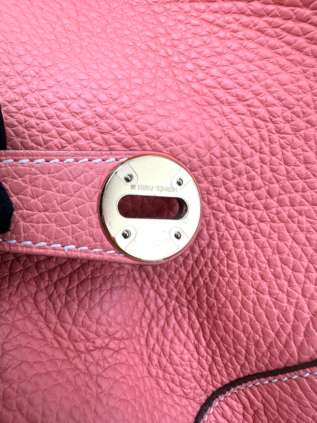 Hermes Lindy34 Red Leather Handle Bag HR142