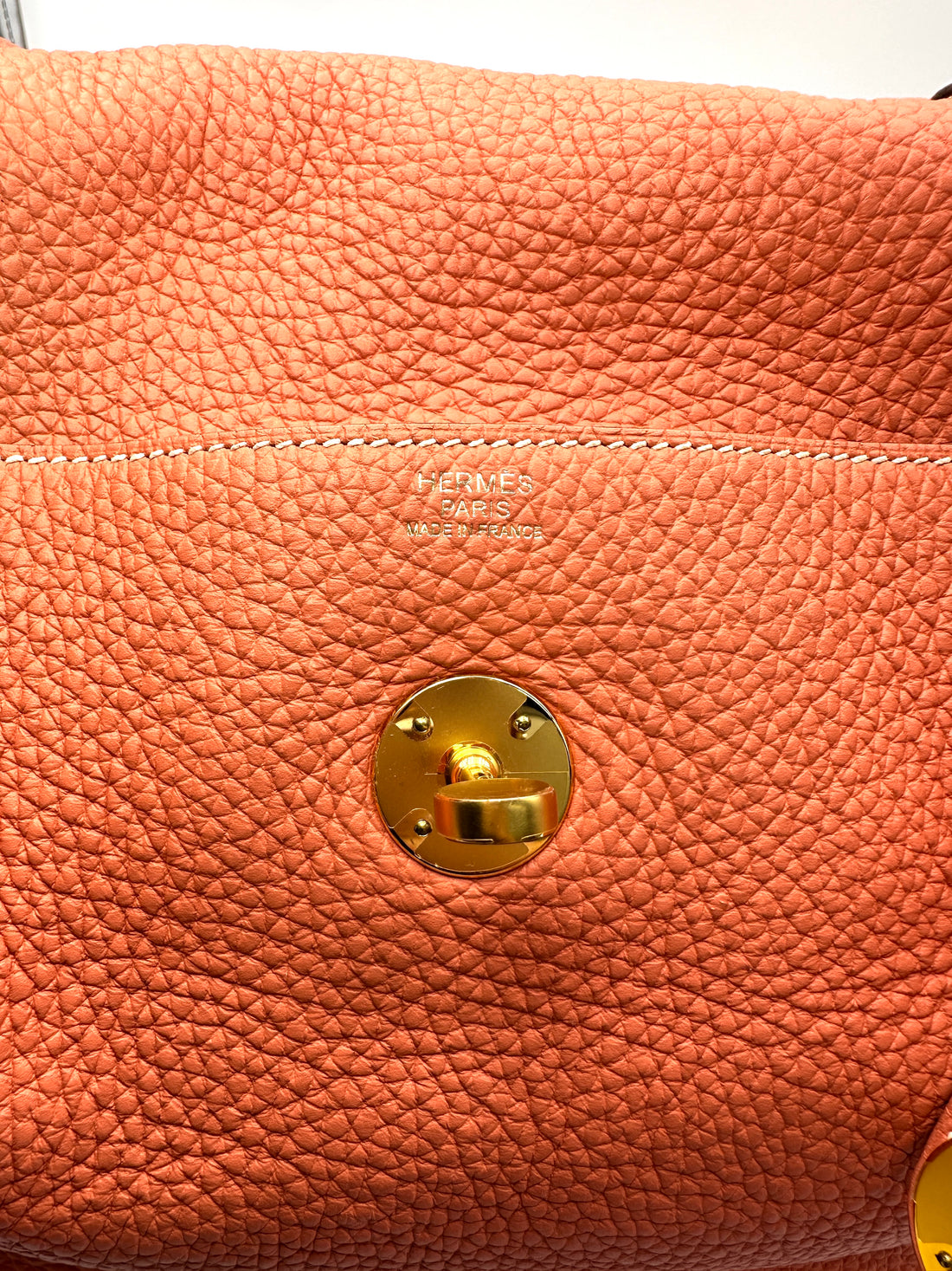 Hermes Lindy34 Red Leather Handle Bag HR142