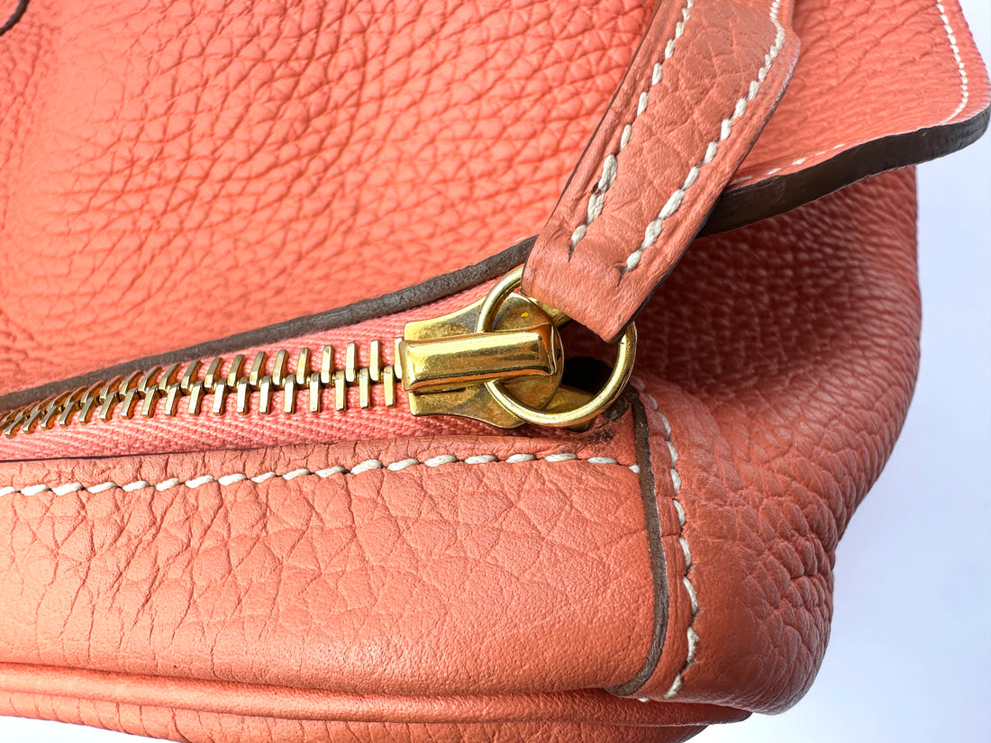 Hermes Lindy34 Red Leather Handle Bag HR142