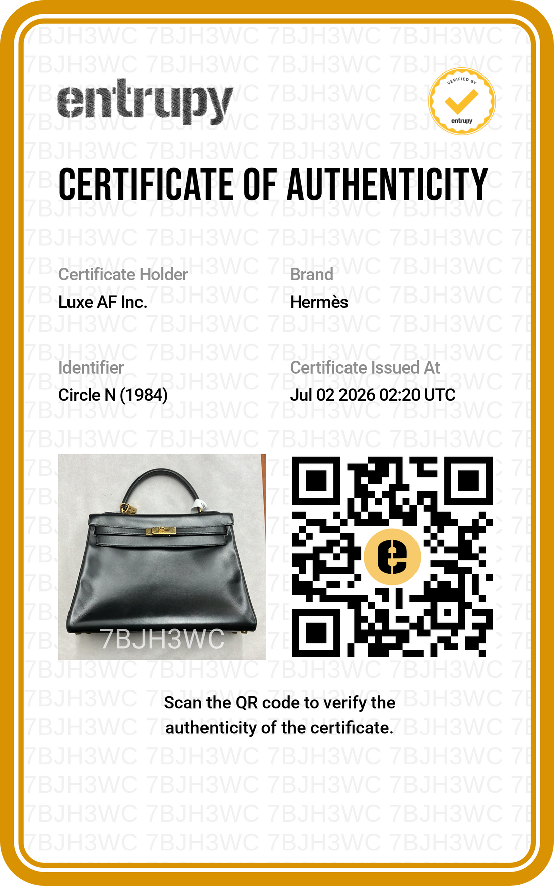 Hermes Kelly32 Black Leather Top Handle Bag With Gold Hardware HR140