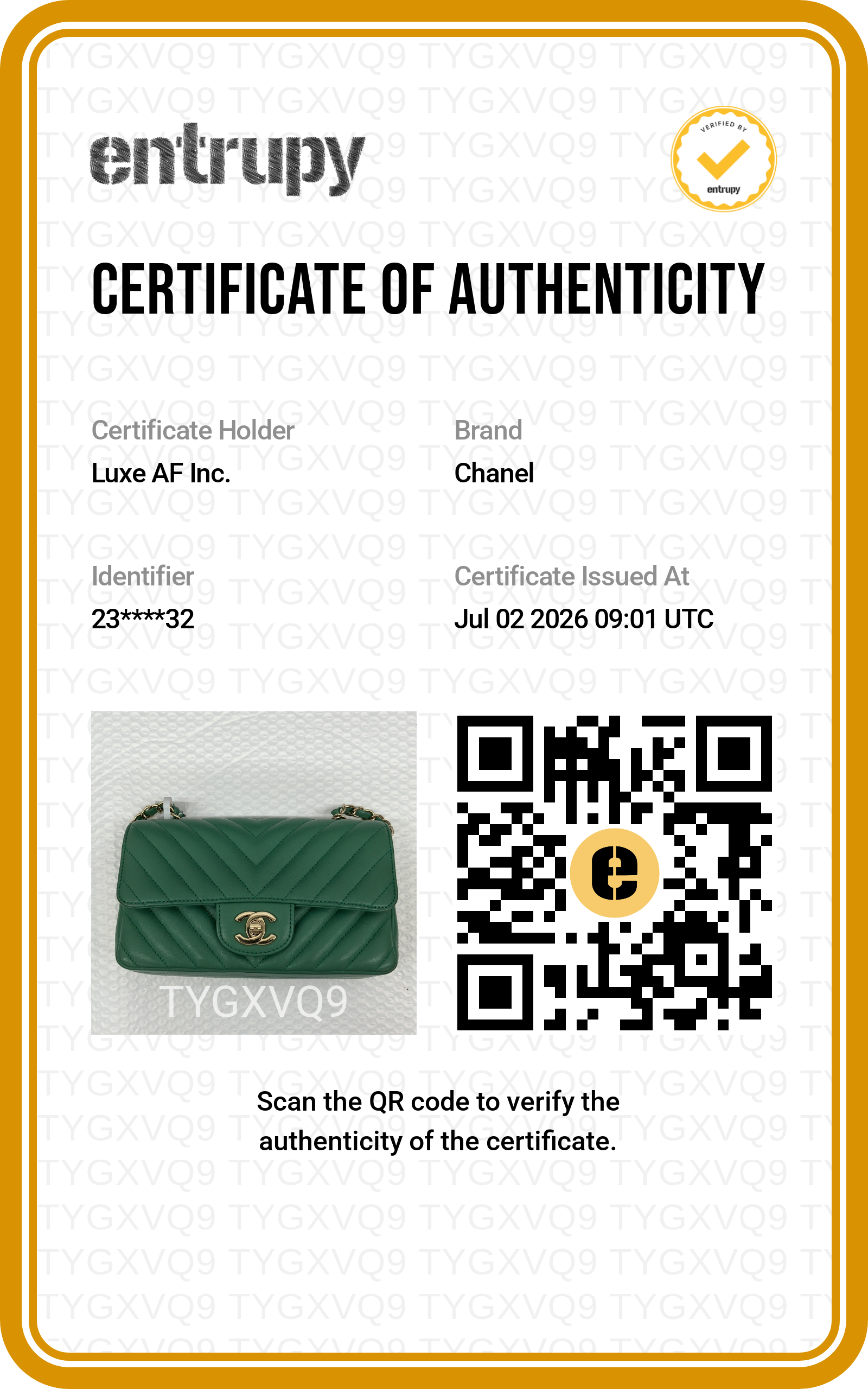 Chanel Classic Flap Green Chevron Quilted Lambskin Mini Shoulder Bag(23***32) CC2426
